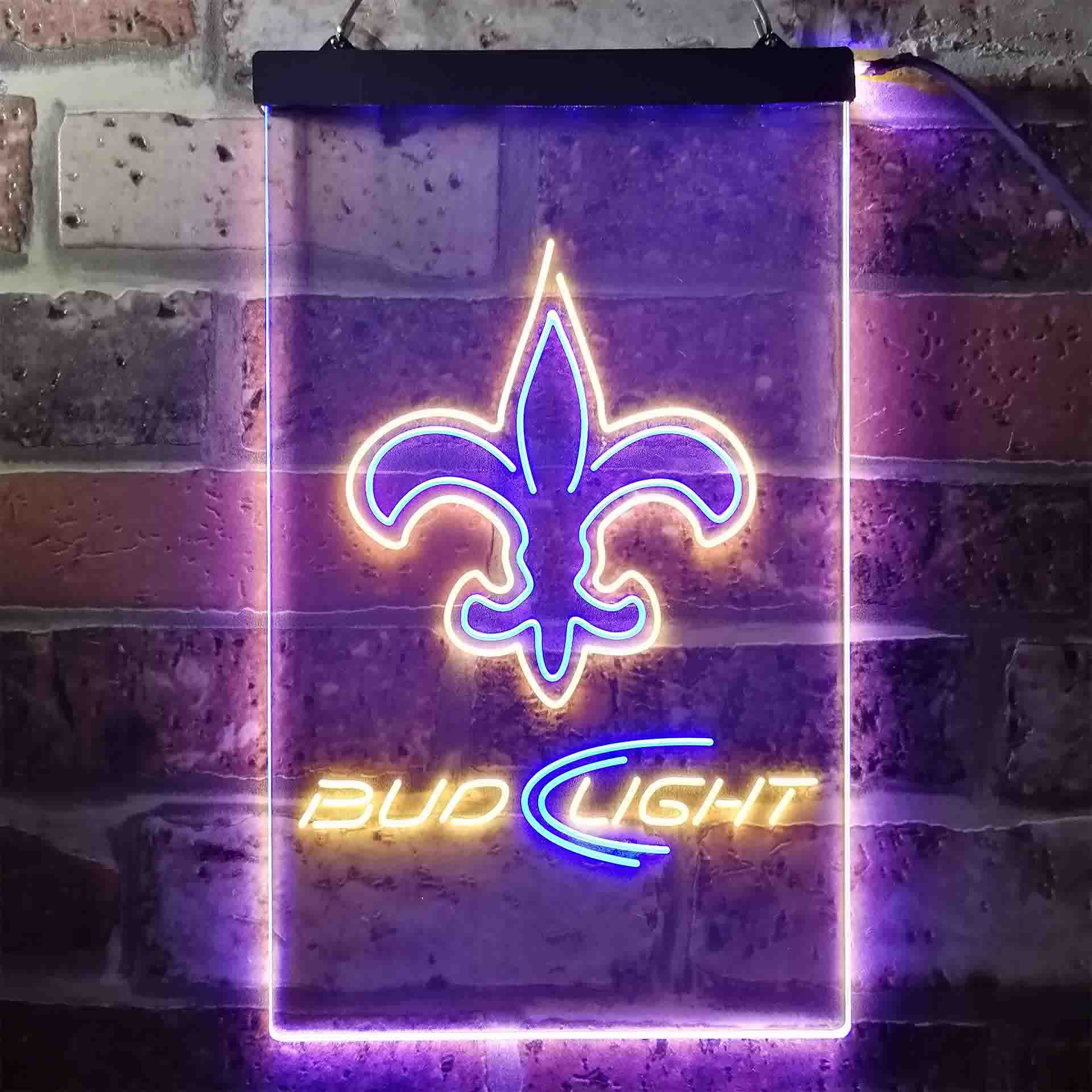 New Orleans Saints Bud Light Neon-Like LED Sign - ProLedSign