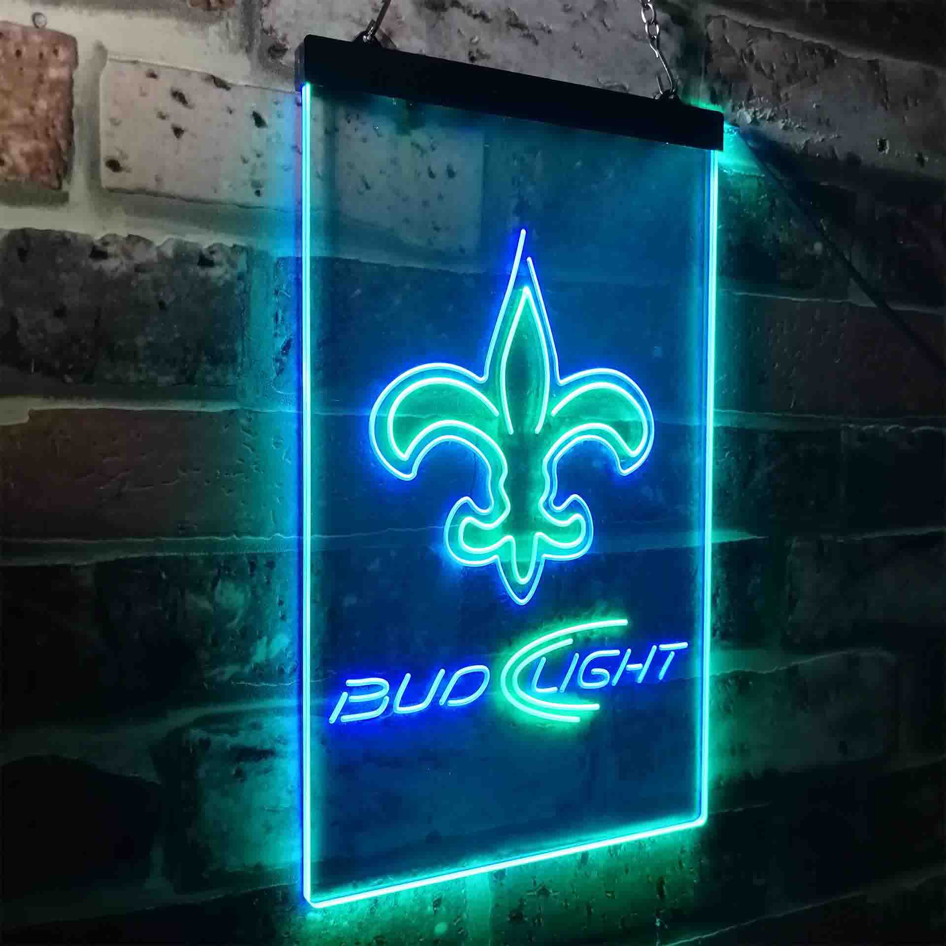 New Orleans Saints Bud Light Neon-Like LED Sign - ProLedSign