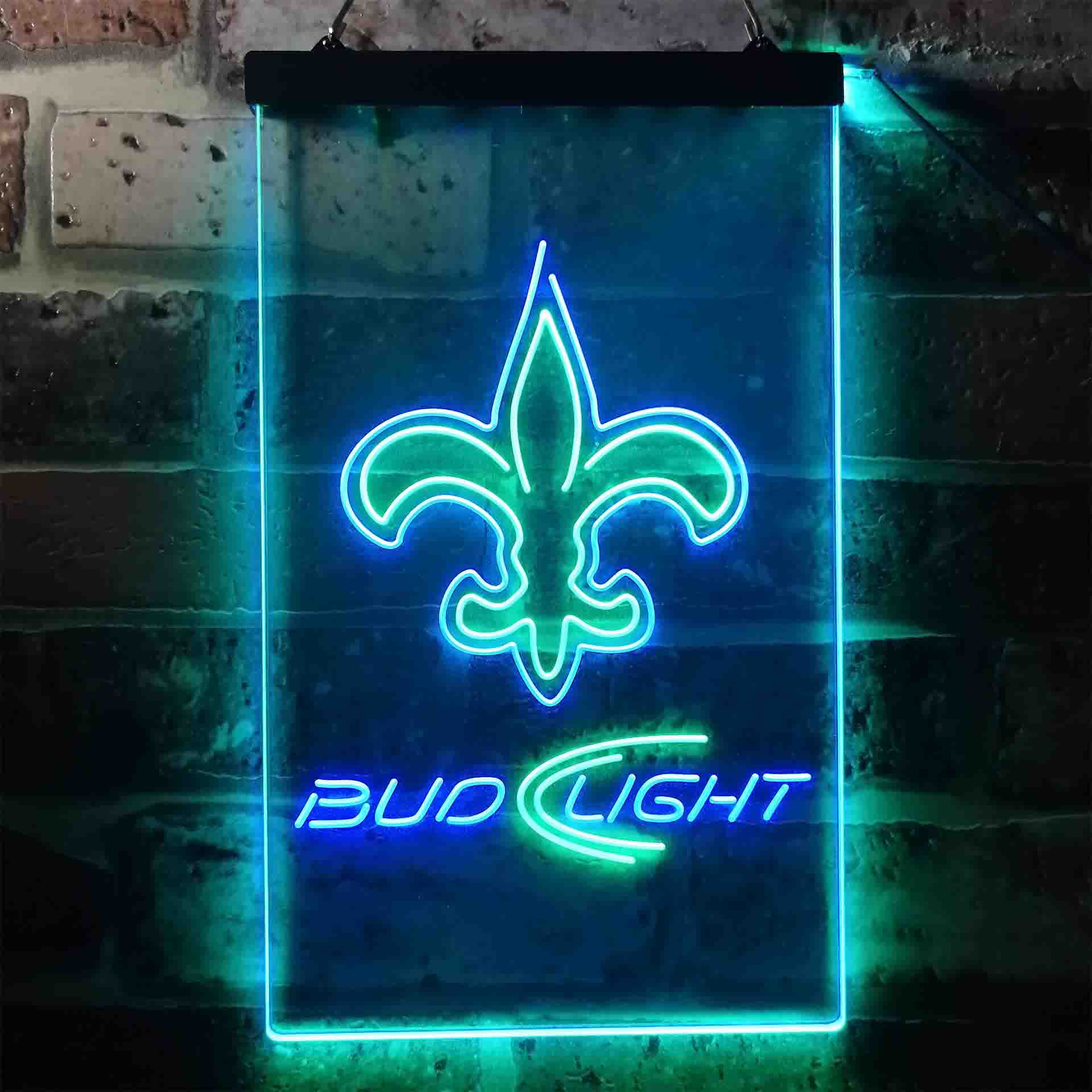 New Orleans Saints Bud Light Neon-Like LED Sign - ProLedSign