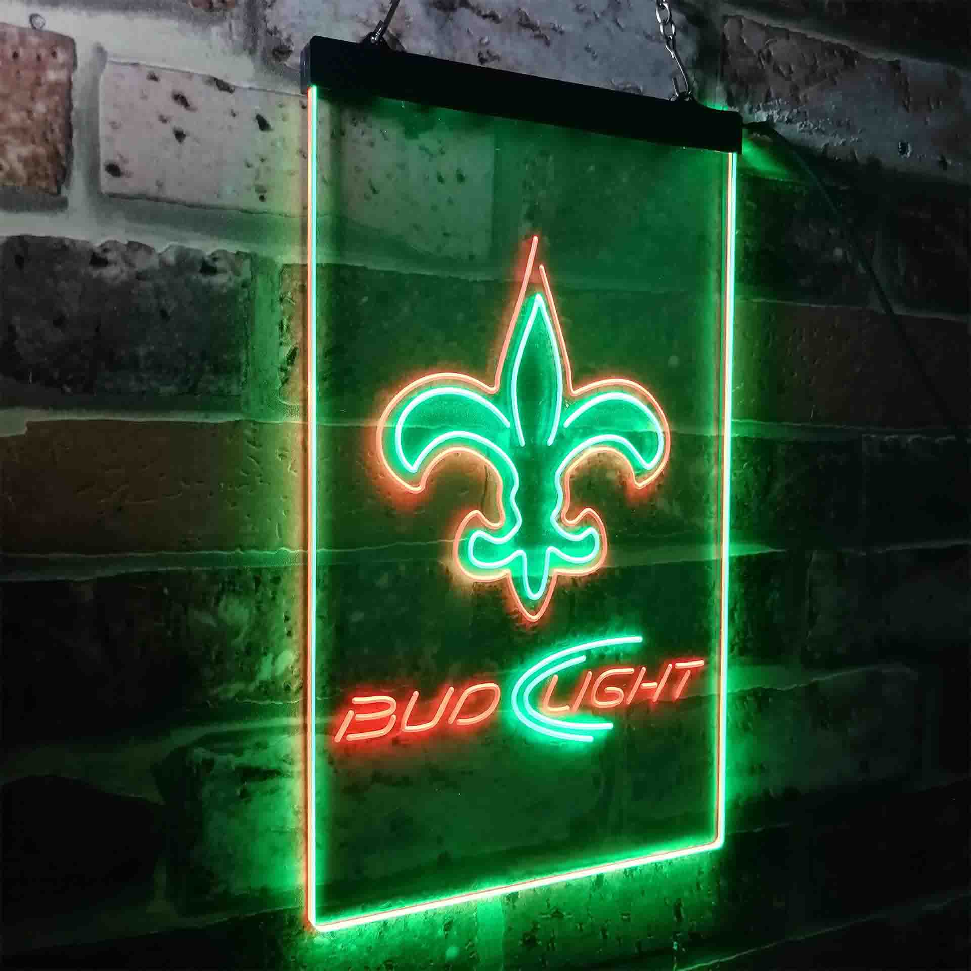 New Orleans Saints Bud Light Neon-Like LED Sign - ProLedSign