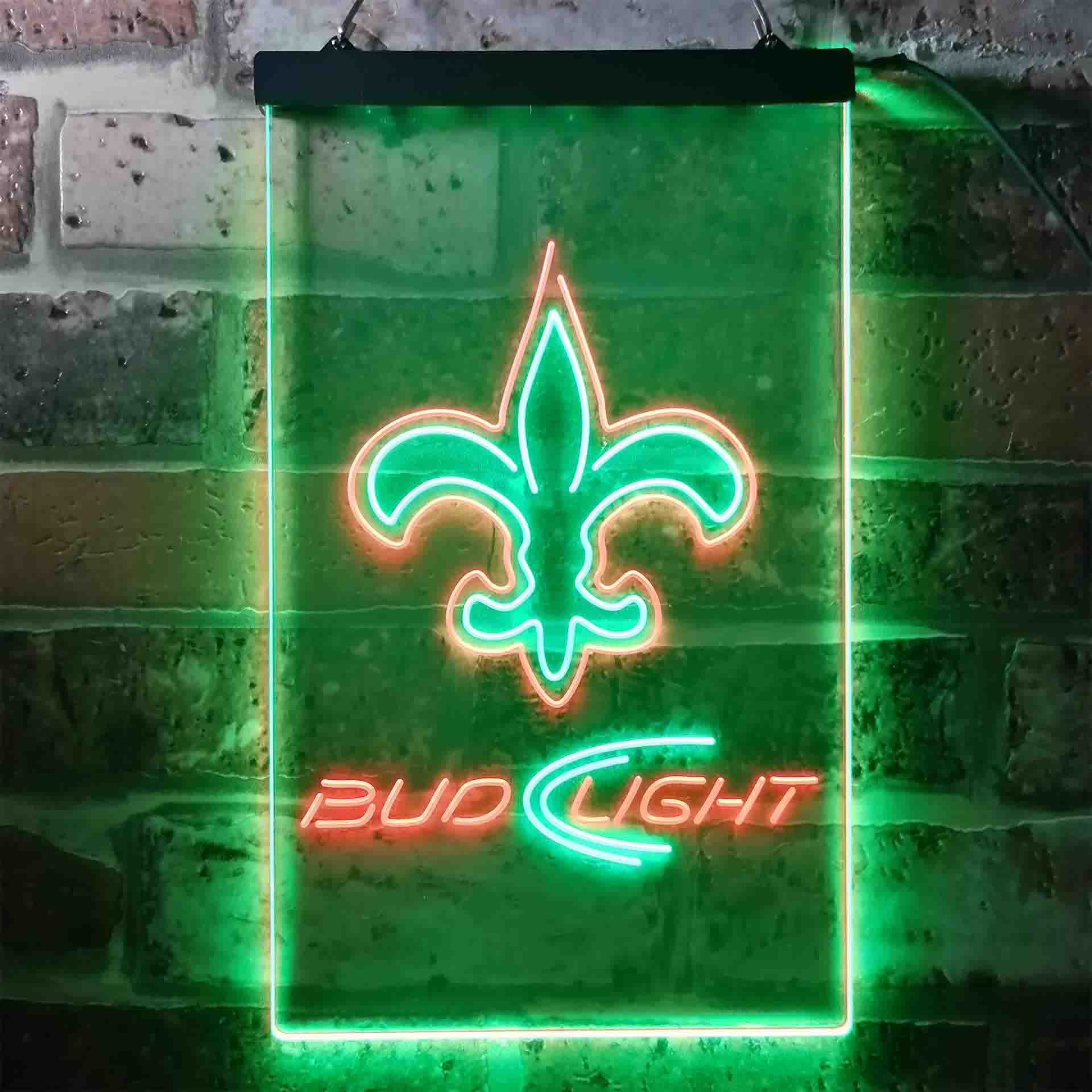 New Orleans Saints Bud Light Neon-Like LED Sign - ProLedSign