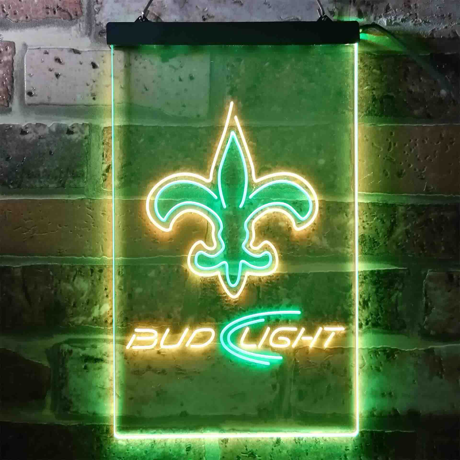 New Orleans Saints Bud Light Neon-Like LED Sign - ProLedSign