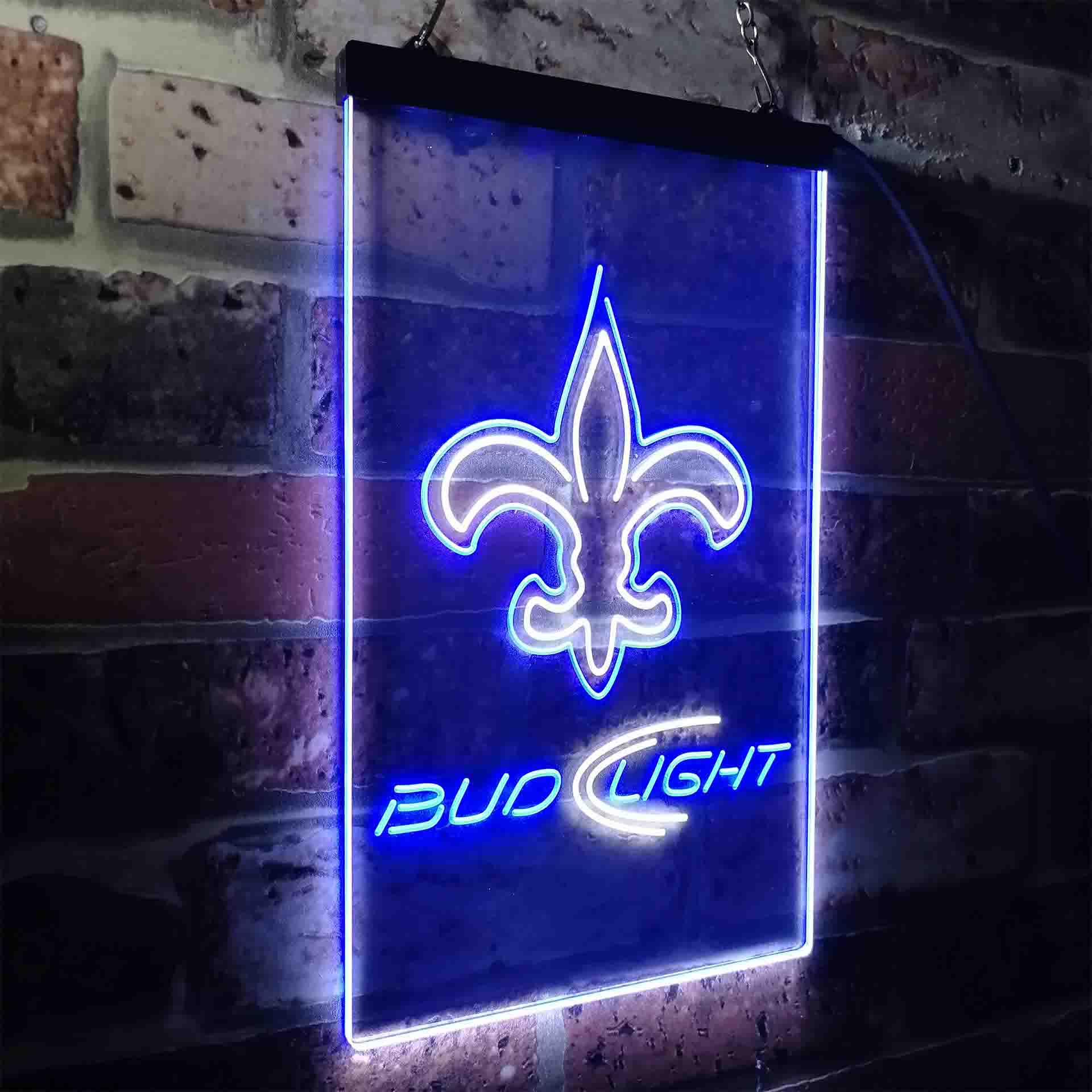 New Orleans Saints Bud Light Neon-Like LED Sign - ProLedSign