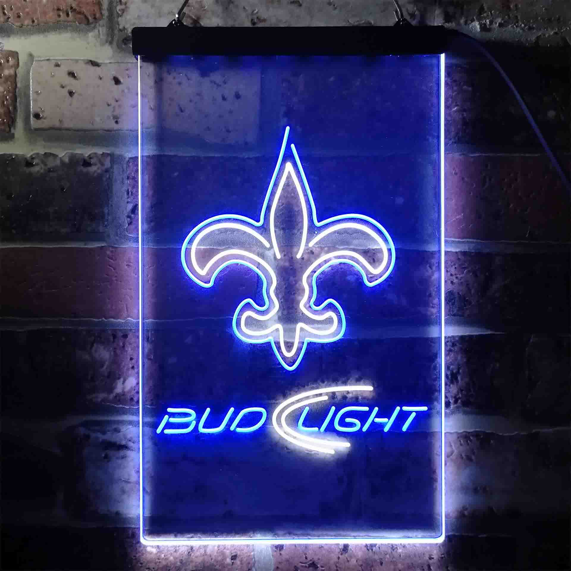 New Orleans Saints Bud Light Neon-Like LED Sign - ProLedSign