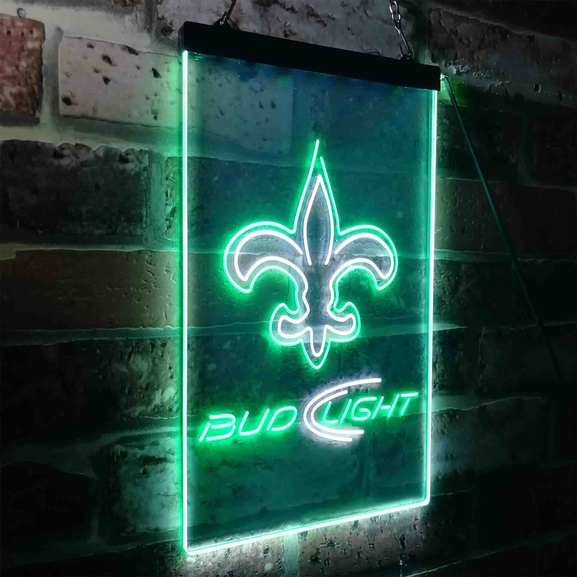 New Orleans Saints Bud Light Neon-Like LED Sign - ProLedSign