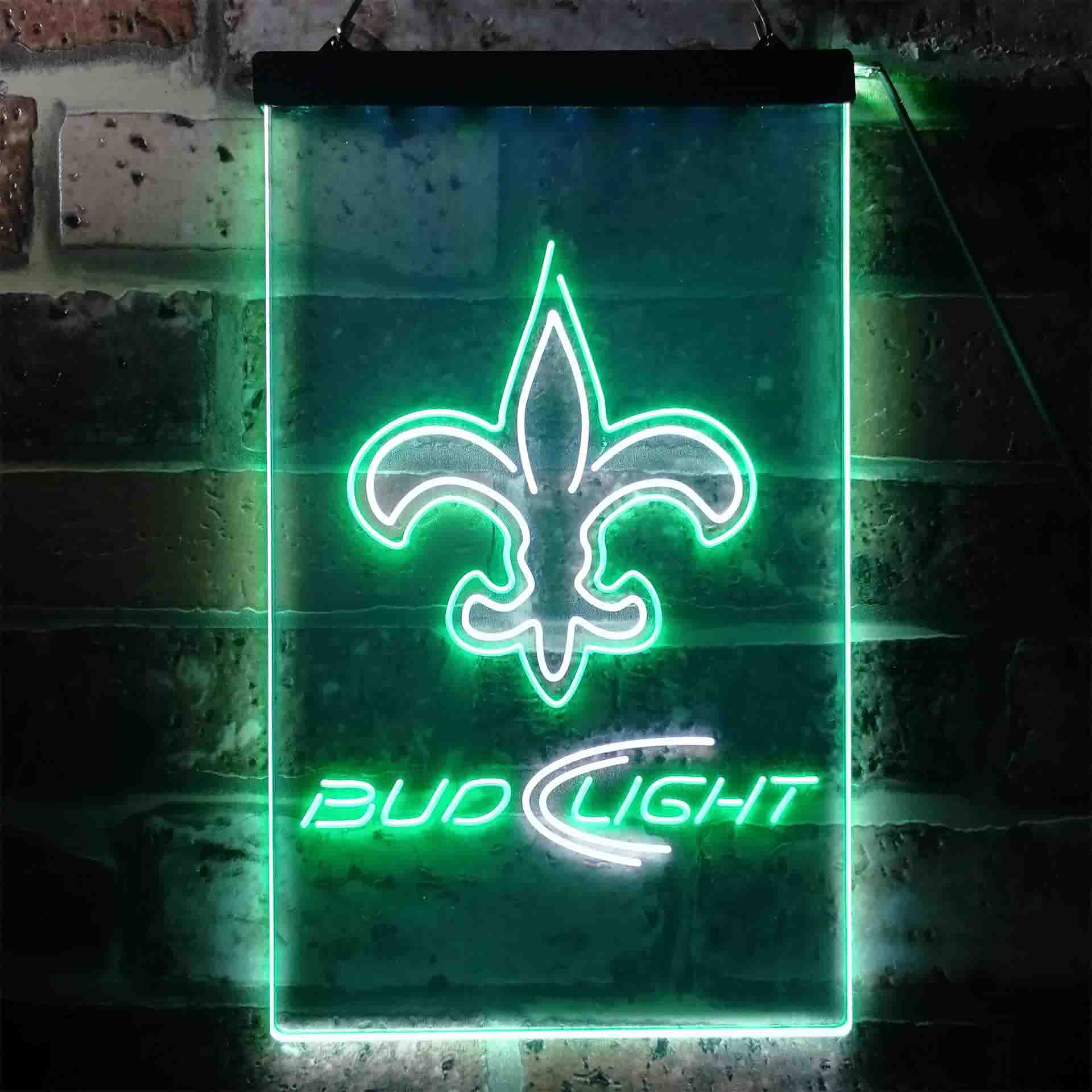 New Orleans Saints Bud Light Neon-Like LED Sign - ProLedSign