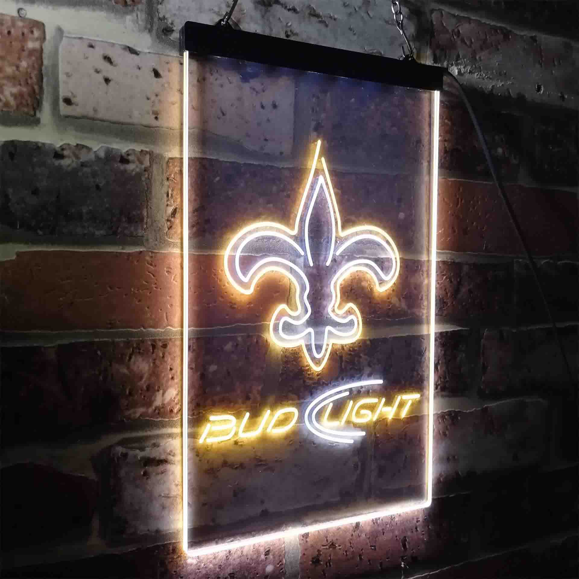 New Orleans Saints Bud Light Neon-Like LED Sign - ProLedSign