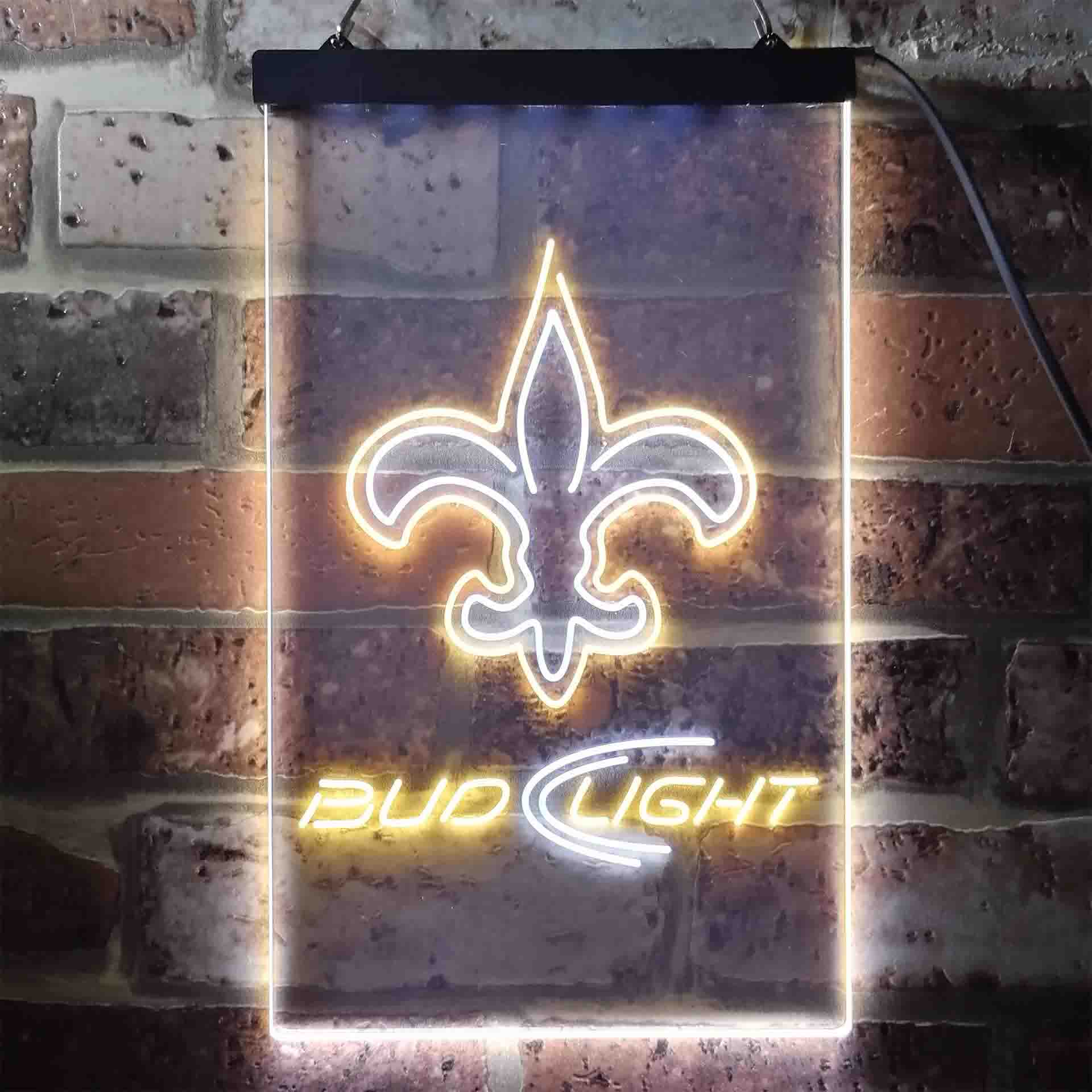 New Orleans Saints Bud Light Neon-Like LED Sign - ProLedSign