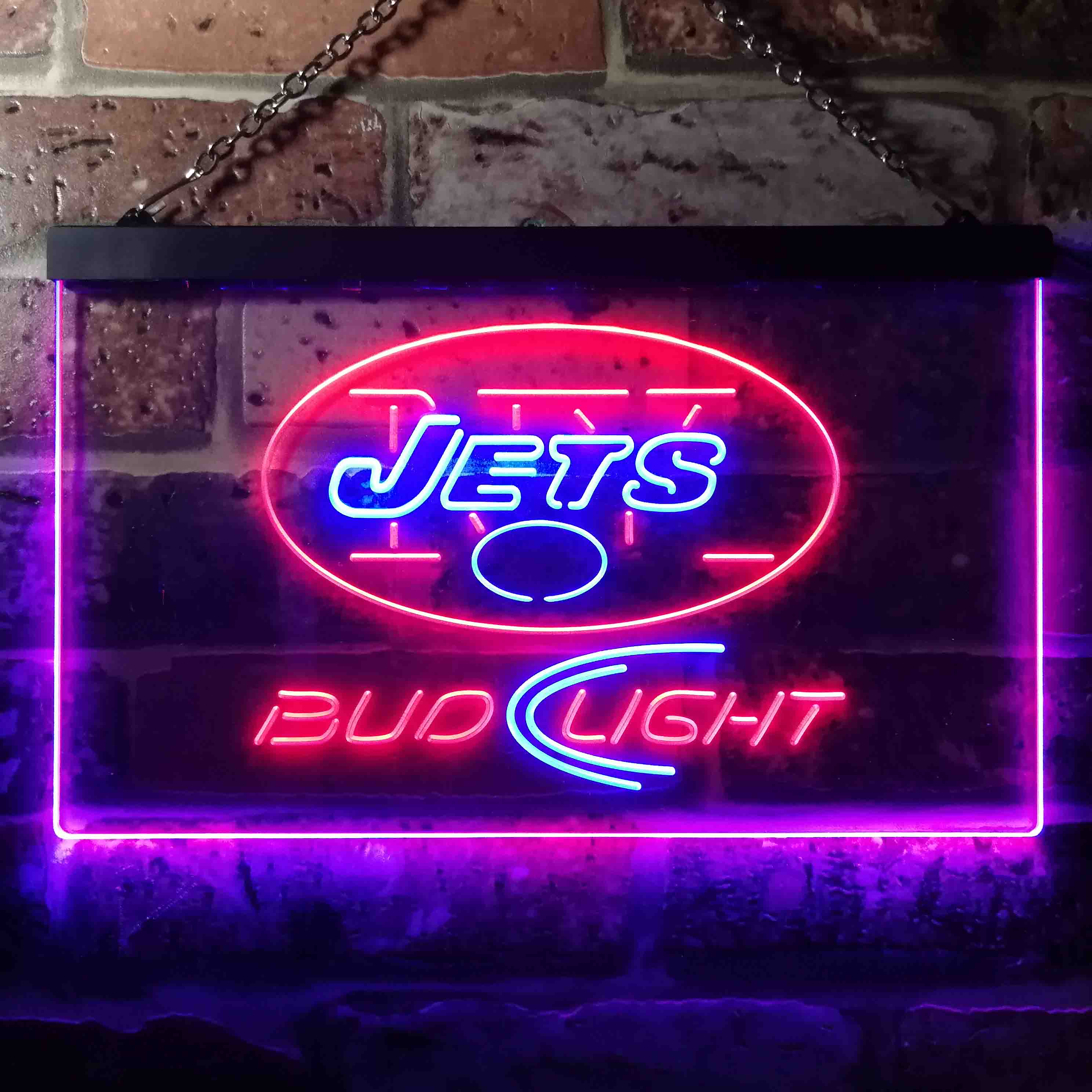 New York Jets Bud Light Neon-Like Led Light Sign