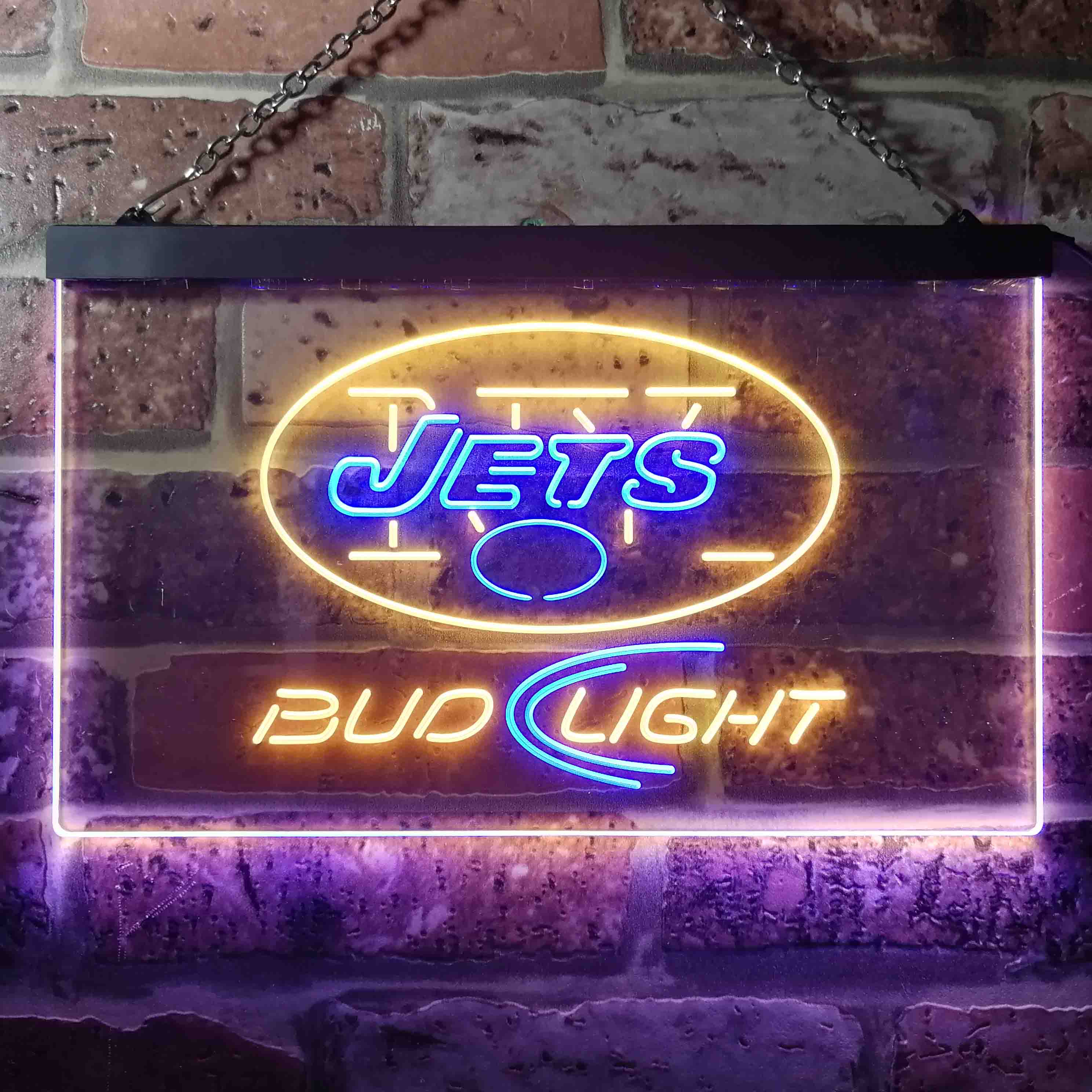 New York Jets Bud Light Neon-Like Led Light Sign