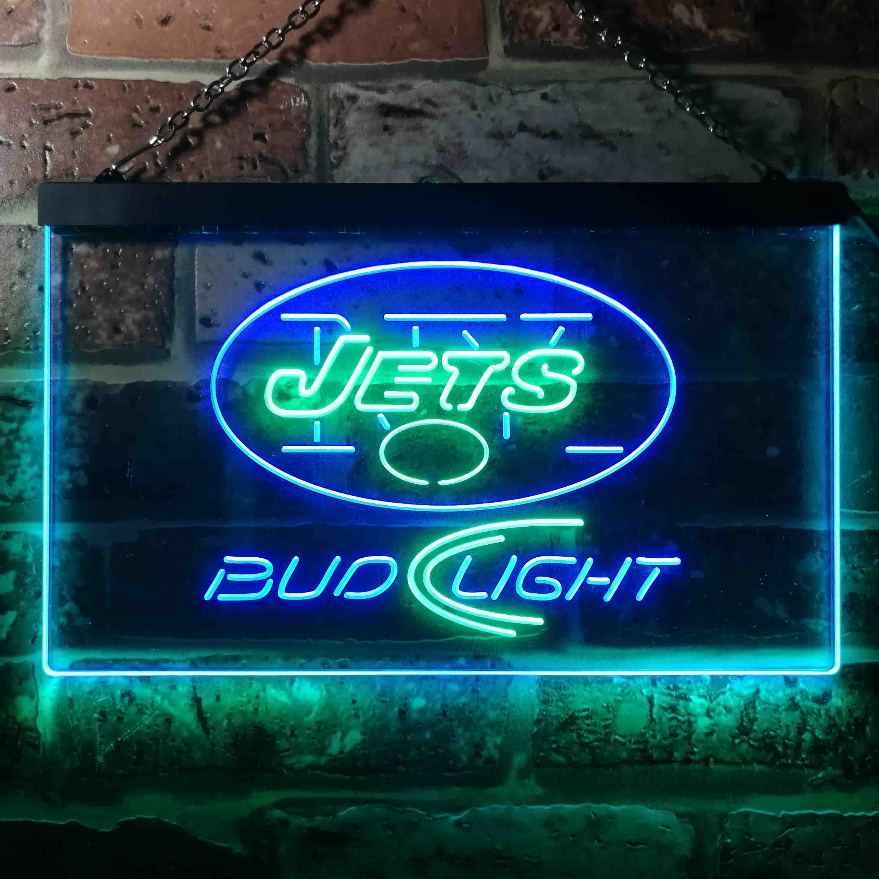 New York Jets Bud Light Neon-Like LED Sign