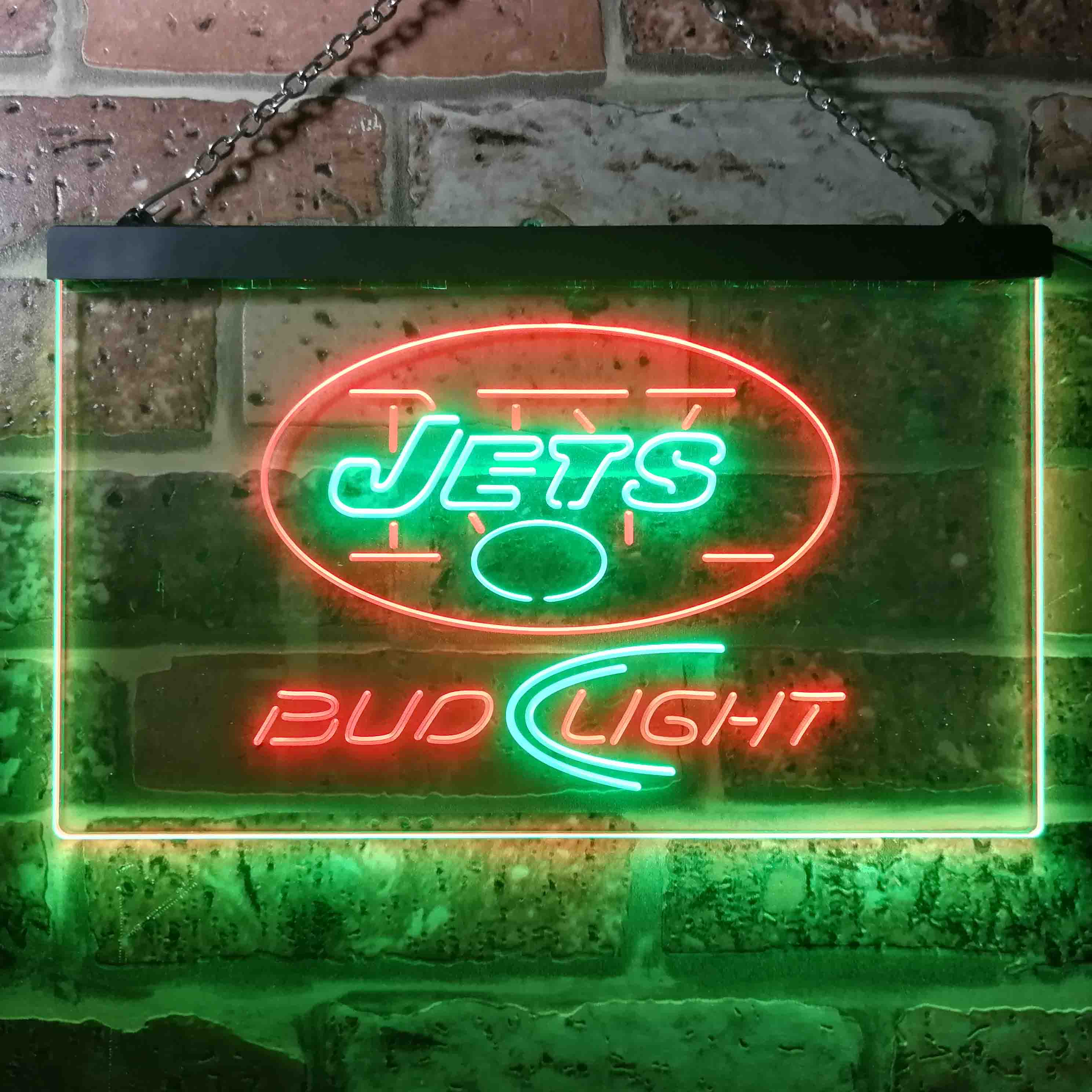 New York Jets Bud Light Neon-Like Led Light Sign