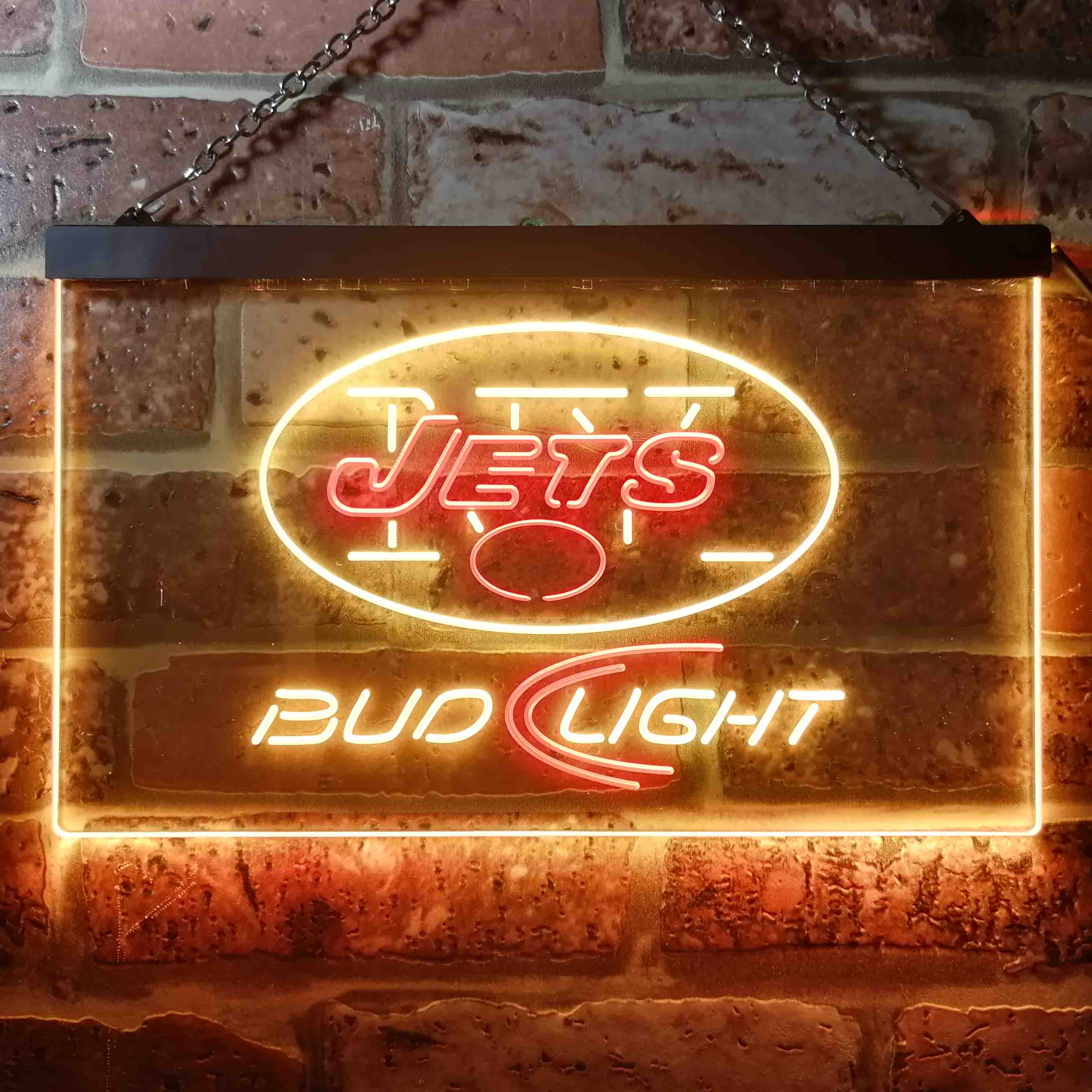 New York Jets Bud Light Neon-Like Led Light Sign