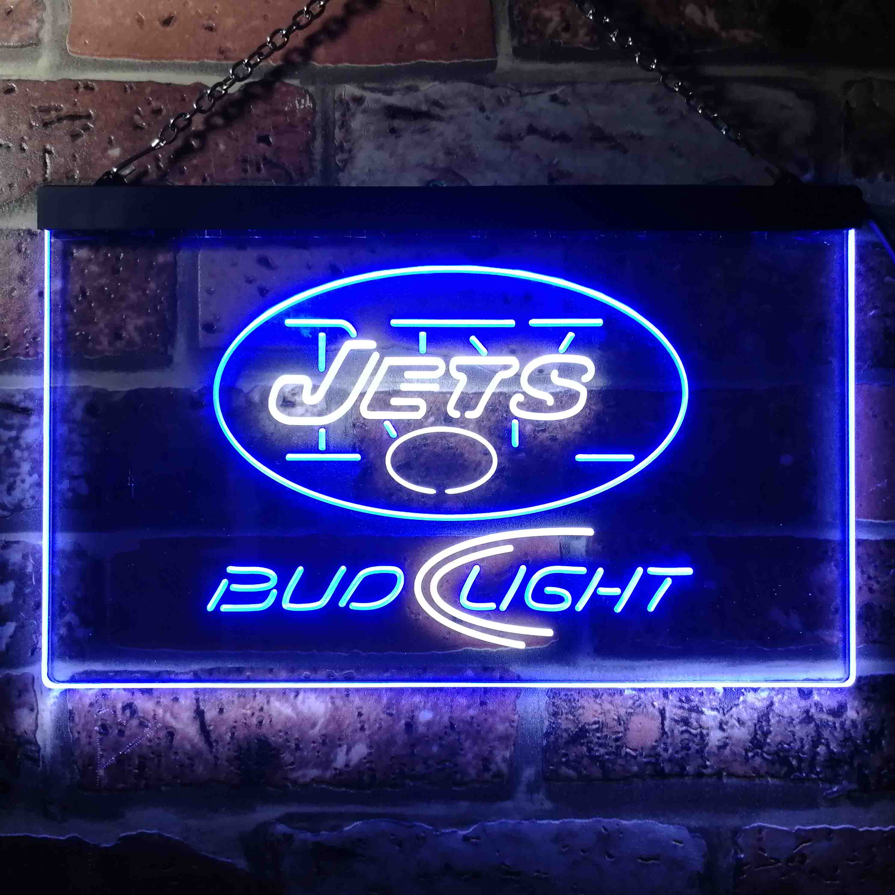 New York Jets Bud Light Neon-Like Led Light Sign