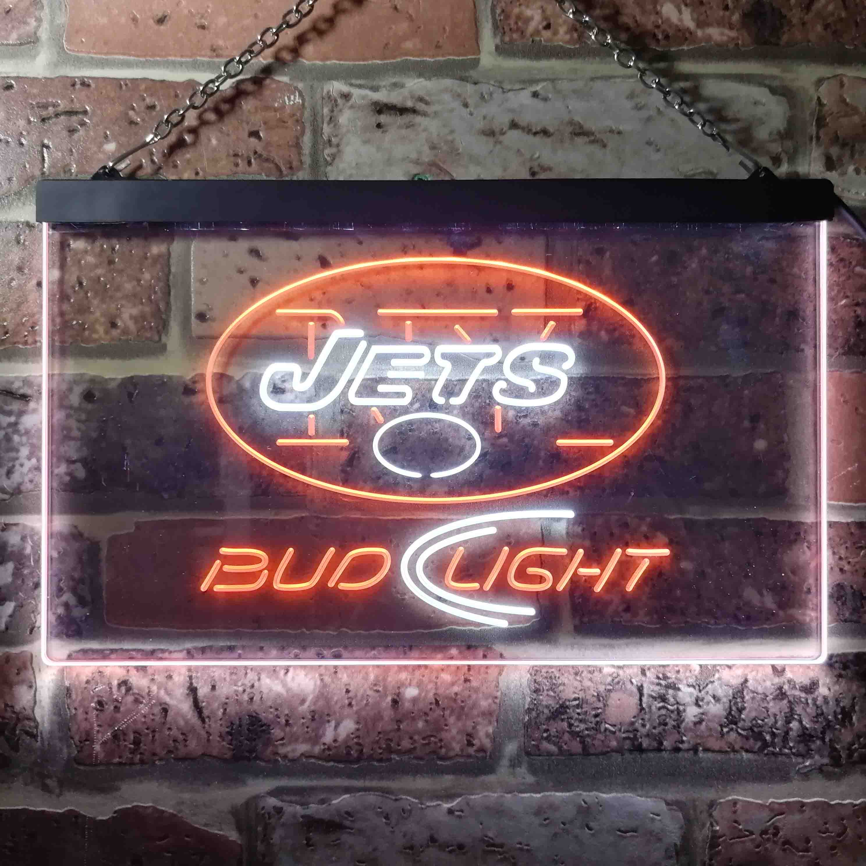 New York Jets Bud Light Neon-Like Led Light Sign