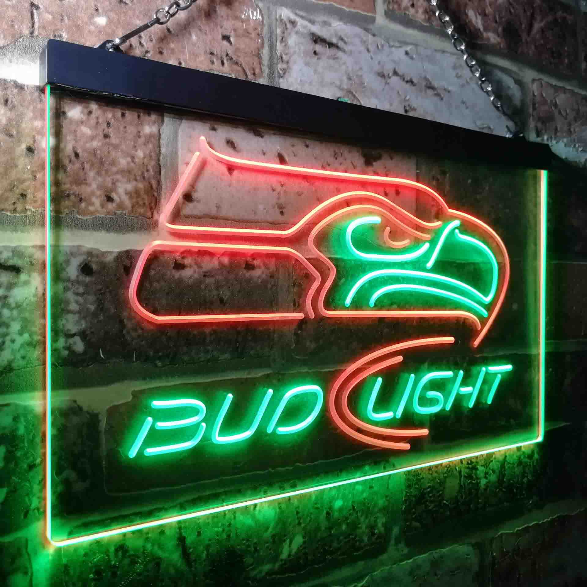 Seattle Seahawks Bud Light Neon-Like LED Light Sign