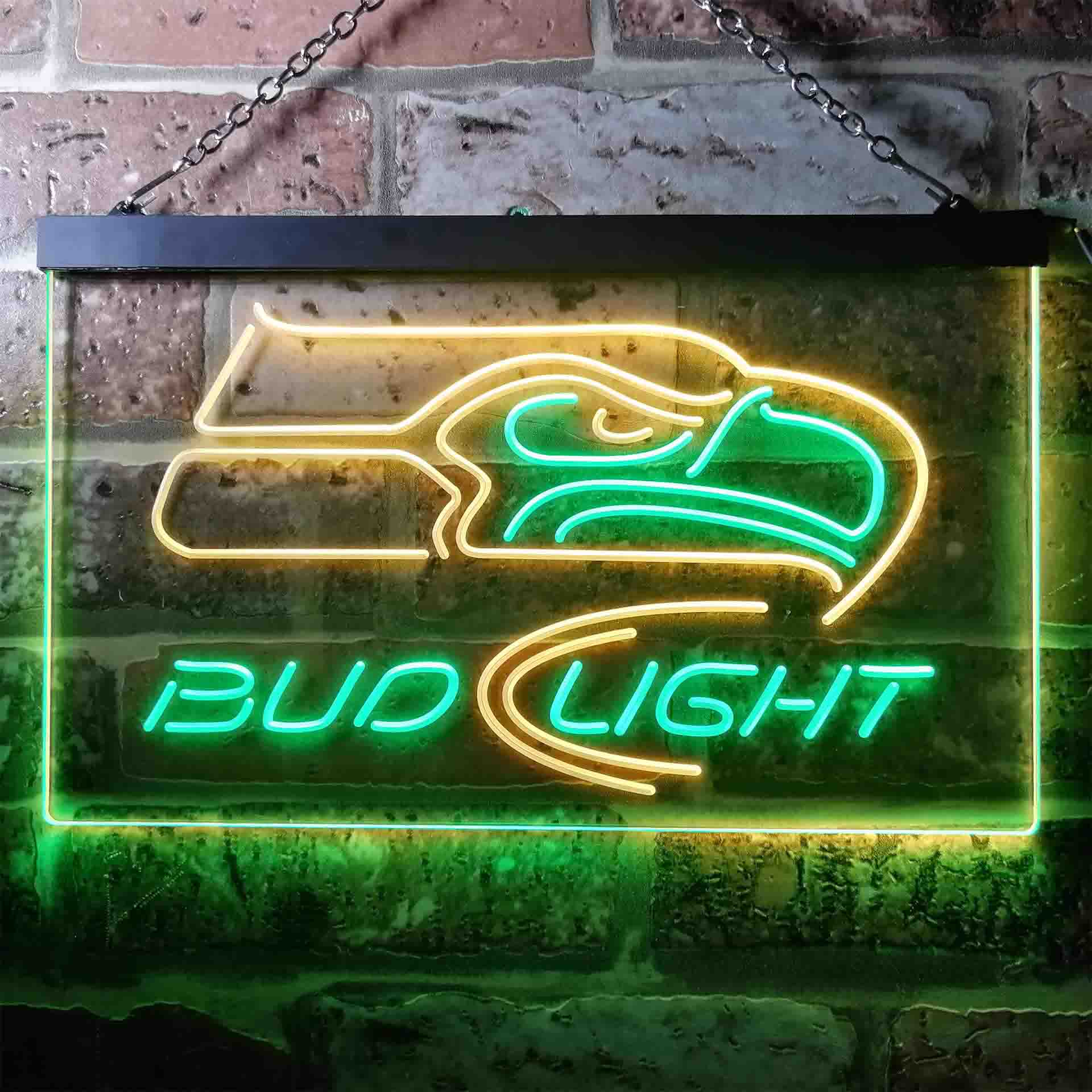 Seattle Seahawks Bud Light Neon-Like LED Light Sign