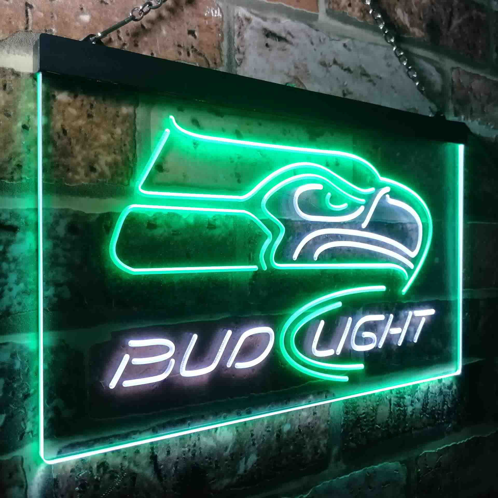 Seattle Seahawks Bud Light Neon-Like LED Light Sign