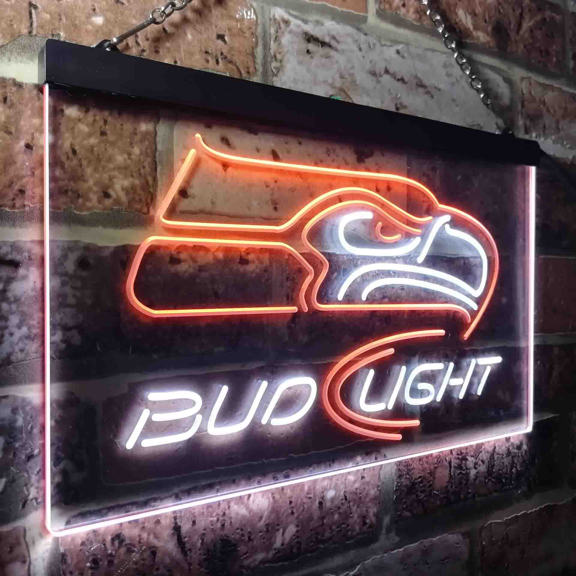 Seattle Seahawks Bud Light Neon-Like LED Light Sign