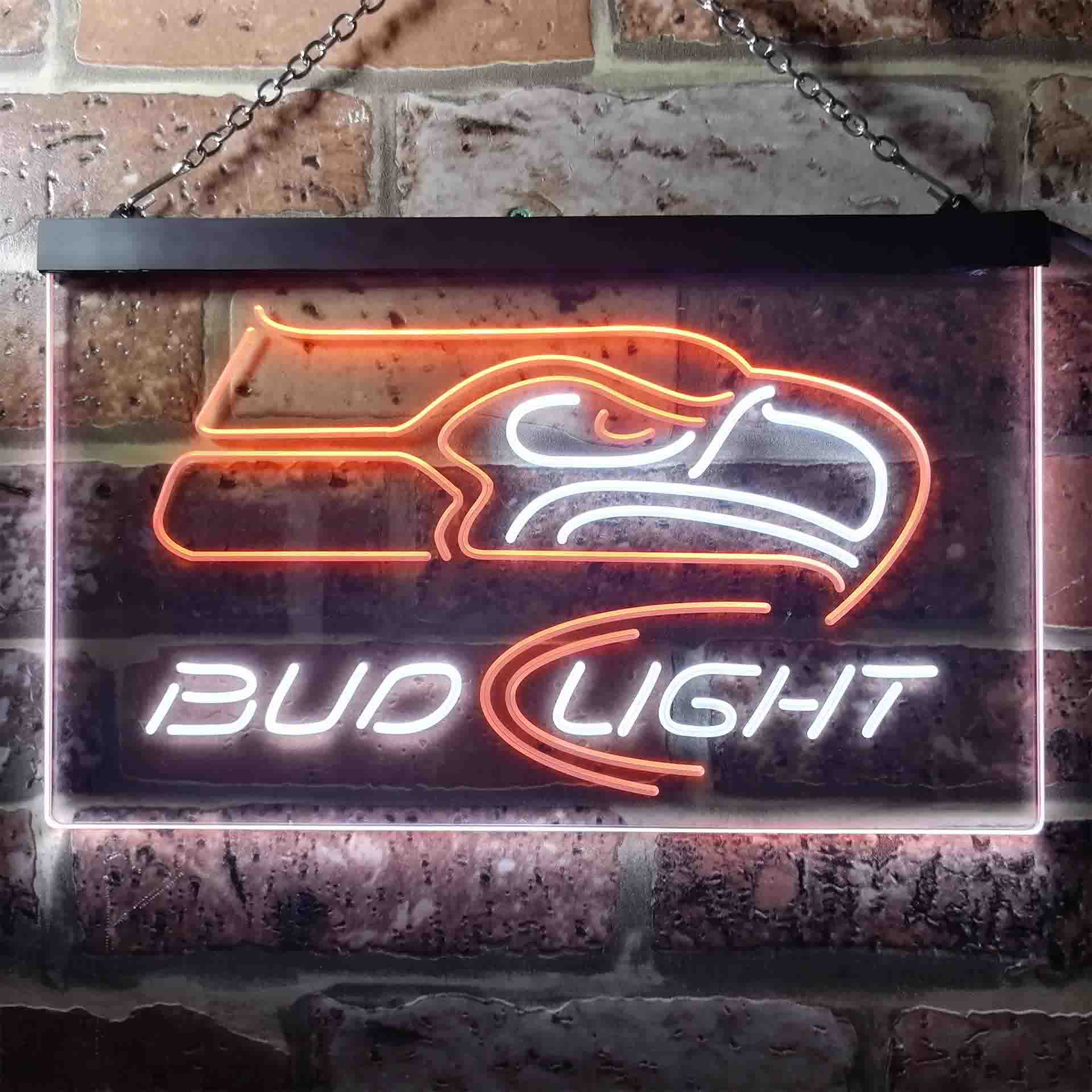 Seattle Seahawks Bud Light Neon-Like LED Light Sign