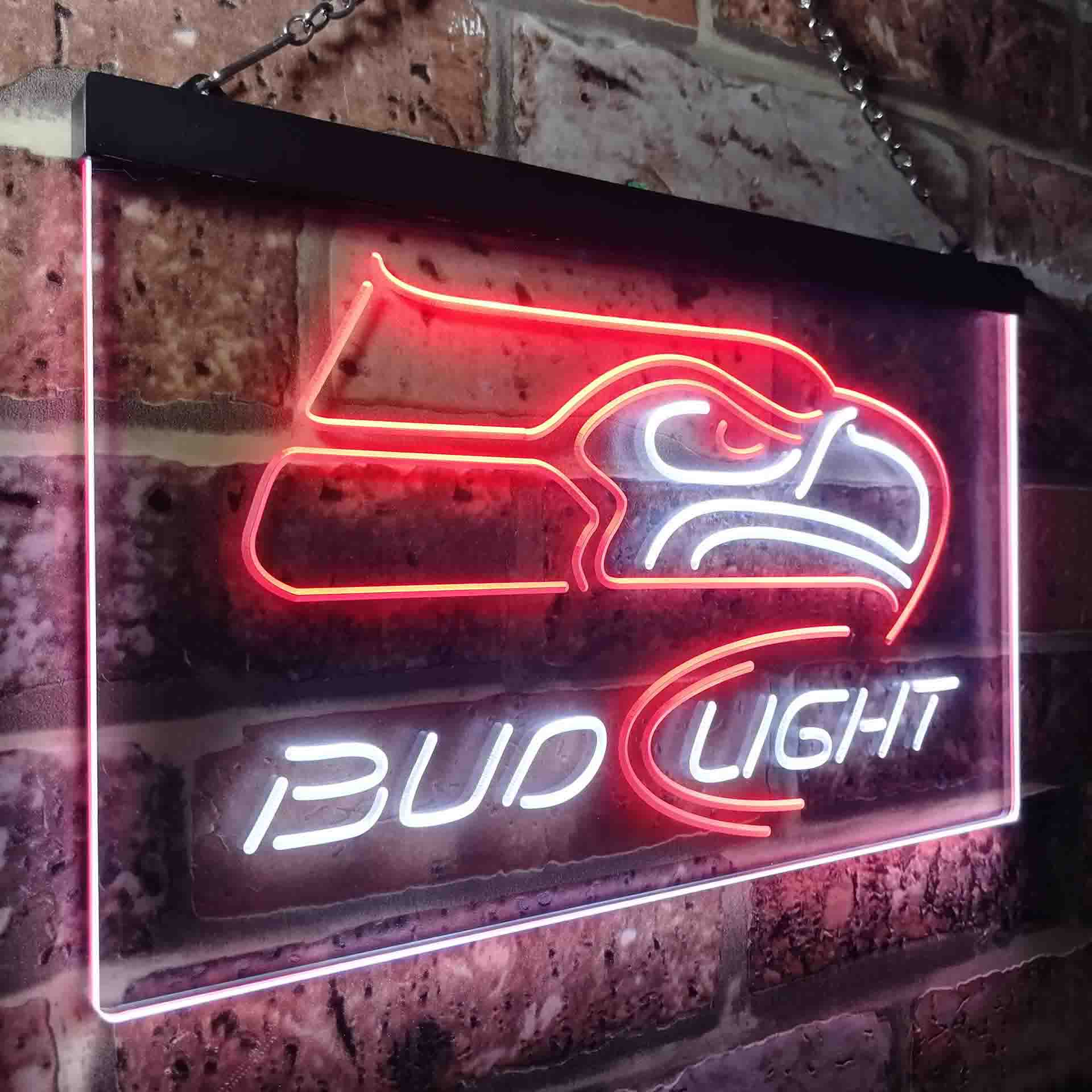 Seattle Seahawks Bud Light Neon-Like LED Light Sign