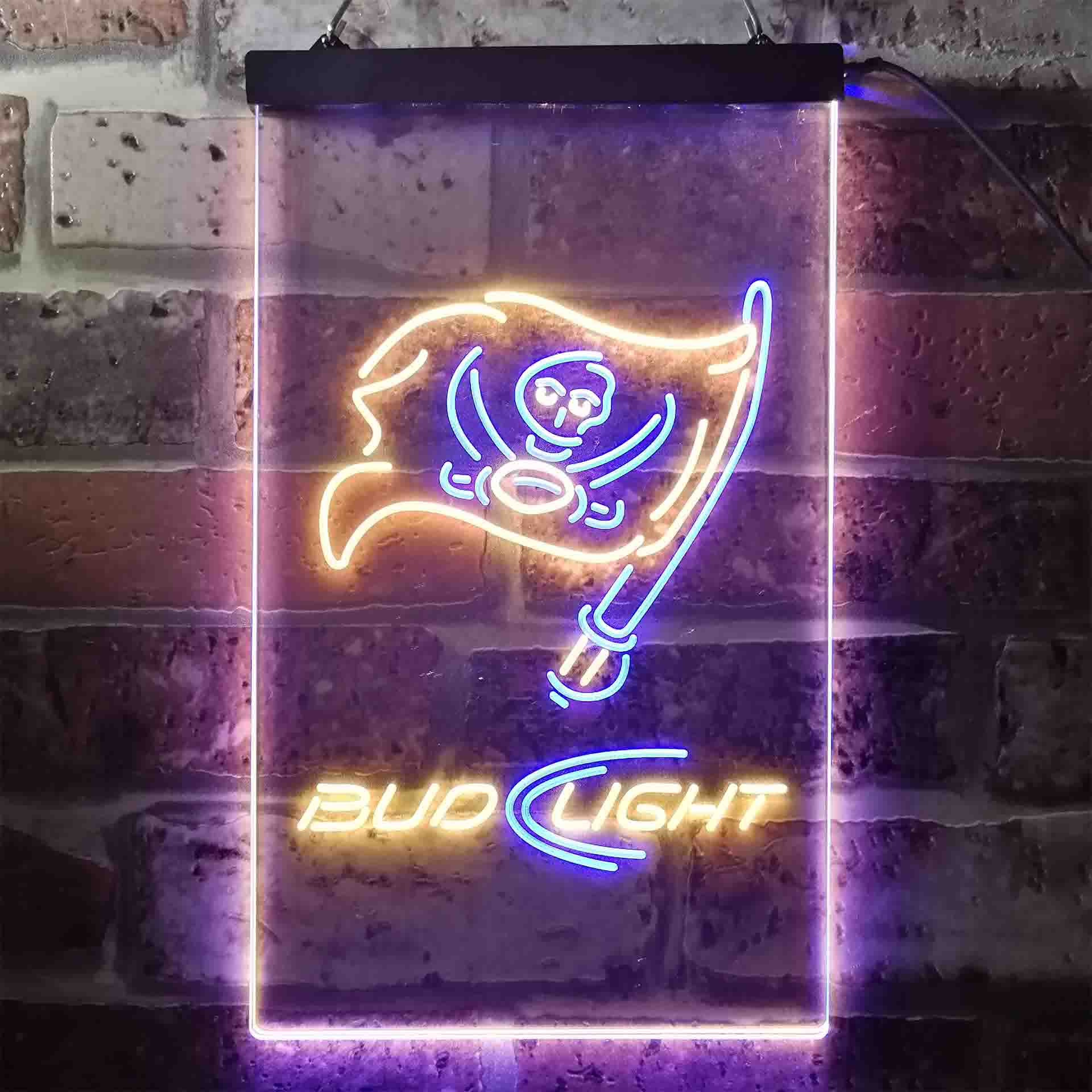 Bud Light Tampa Bay Buccaneers Dual Color LED Neon Sign ProLedSign