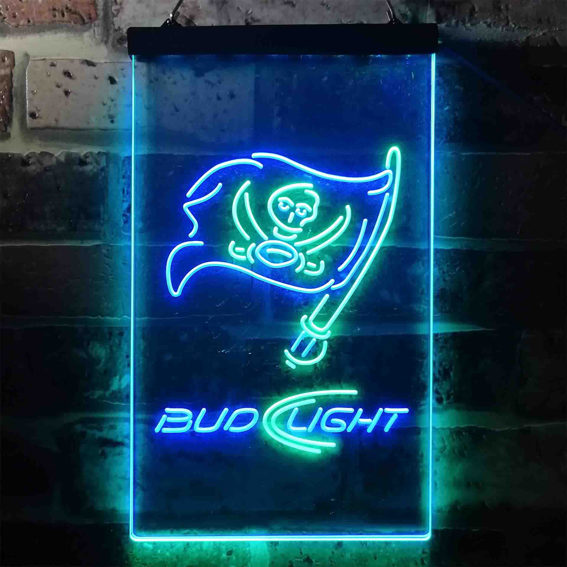 Bud Light Tampa Bay Buccaneers Dual Color LED Neon Sign ProLedSign