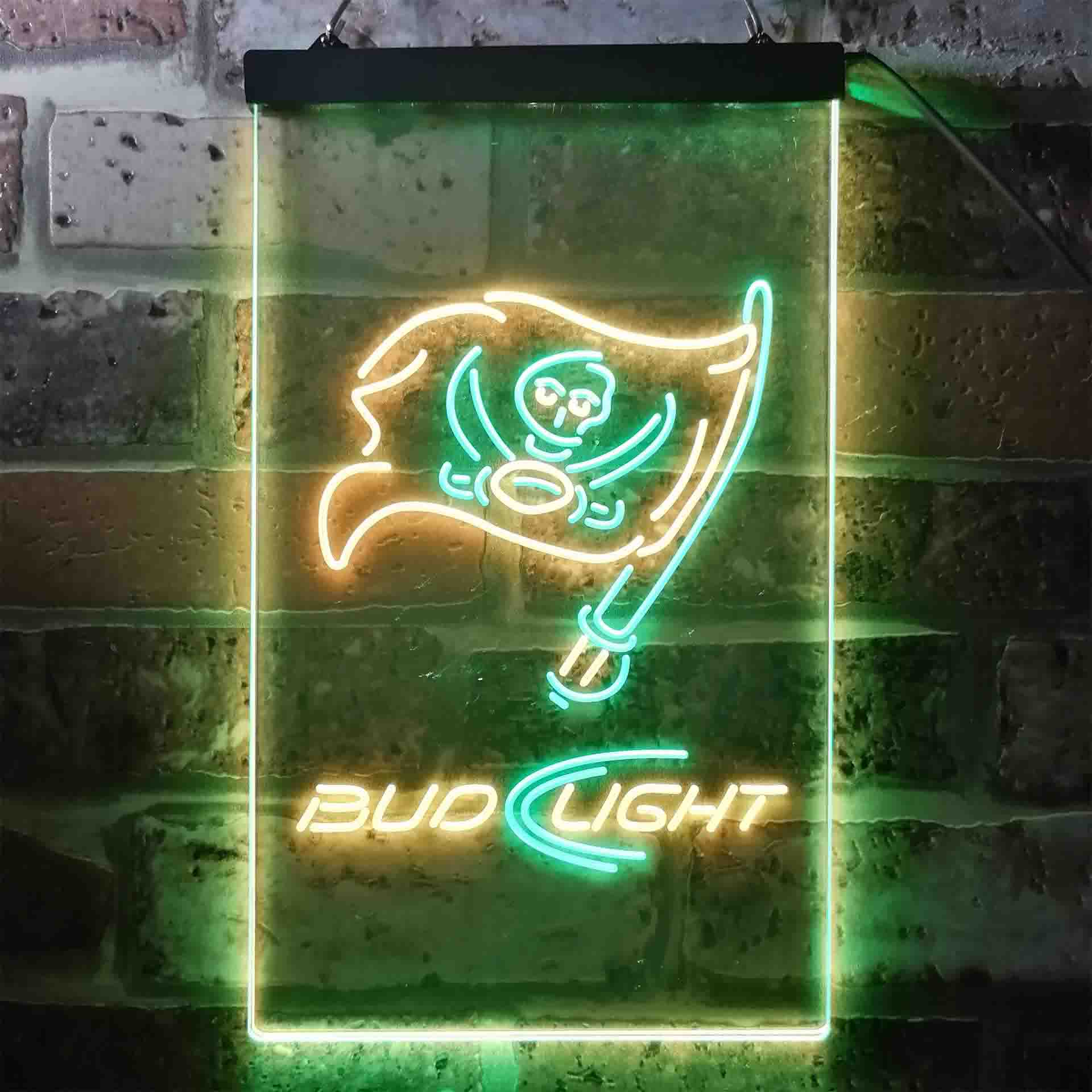 Bud Light Tampa Bay Buccaneers Dual Color LED Neon Sign ProLedSign