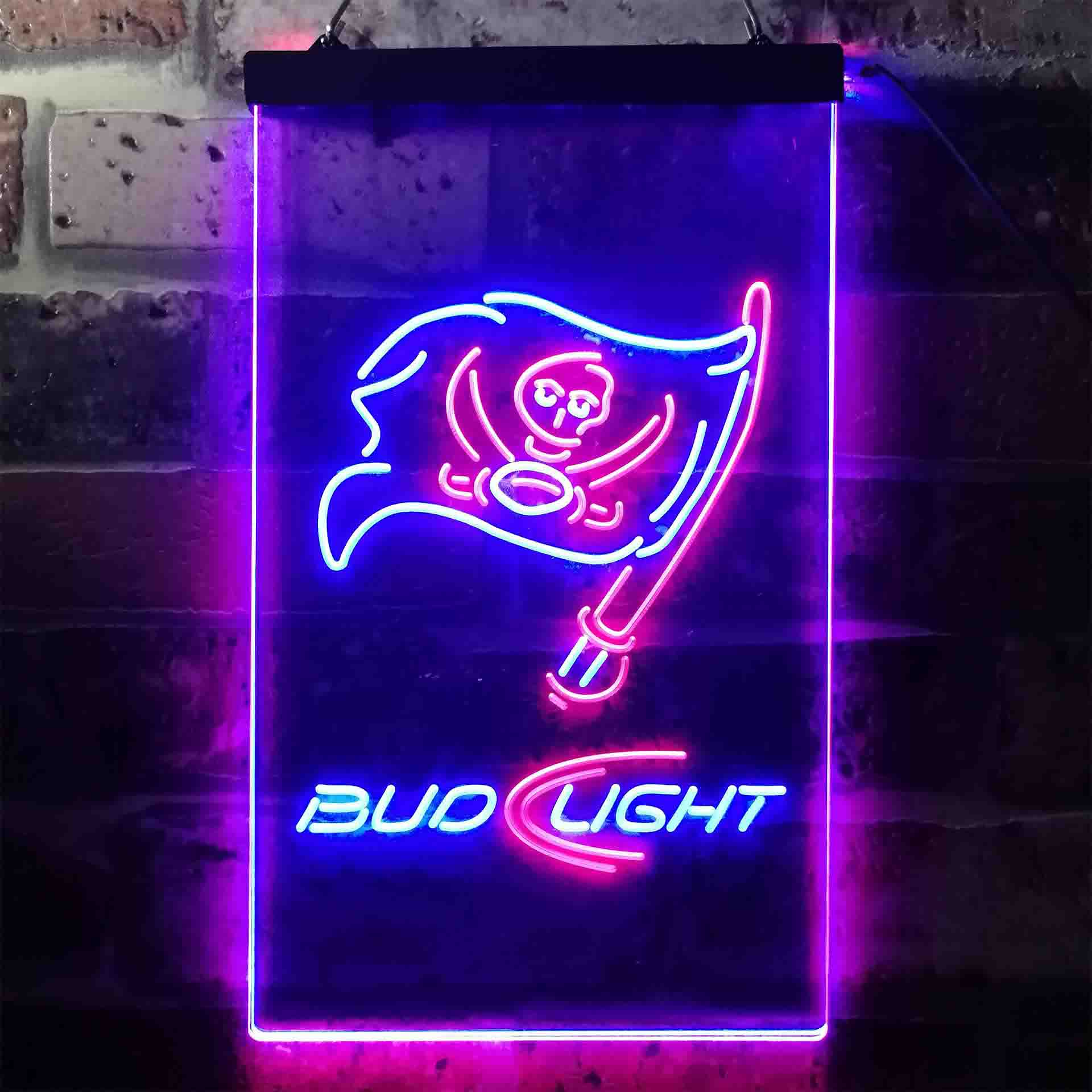 Bud Light Tampa Bay Buccaneers Dual Color LED Neon Sign ProLedSign