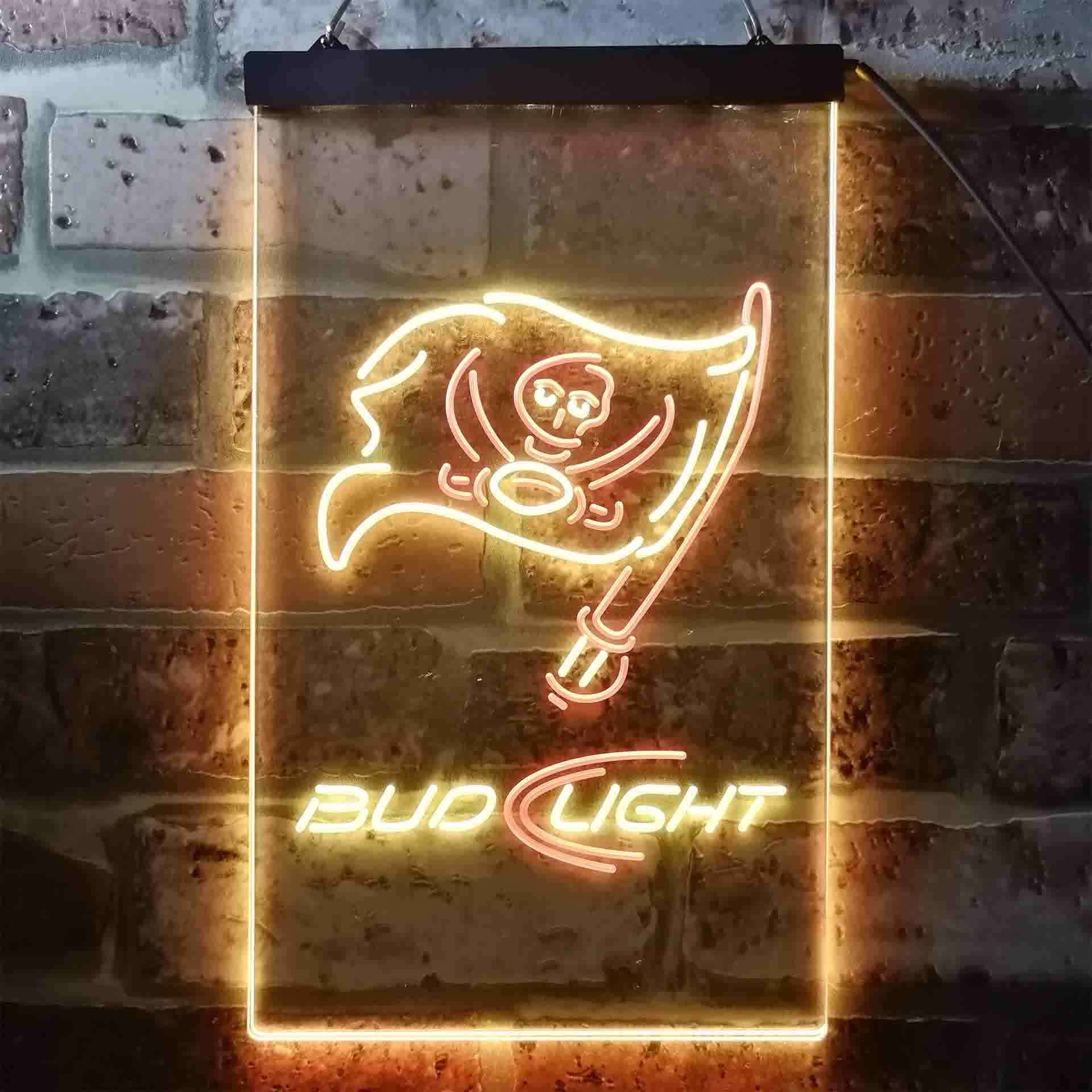 Bud Light Tampa Bay Buccaneers Dual Color LED Neon Sign ProLedSign