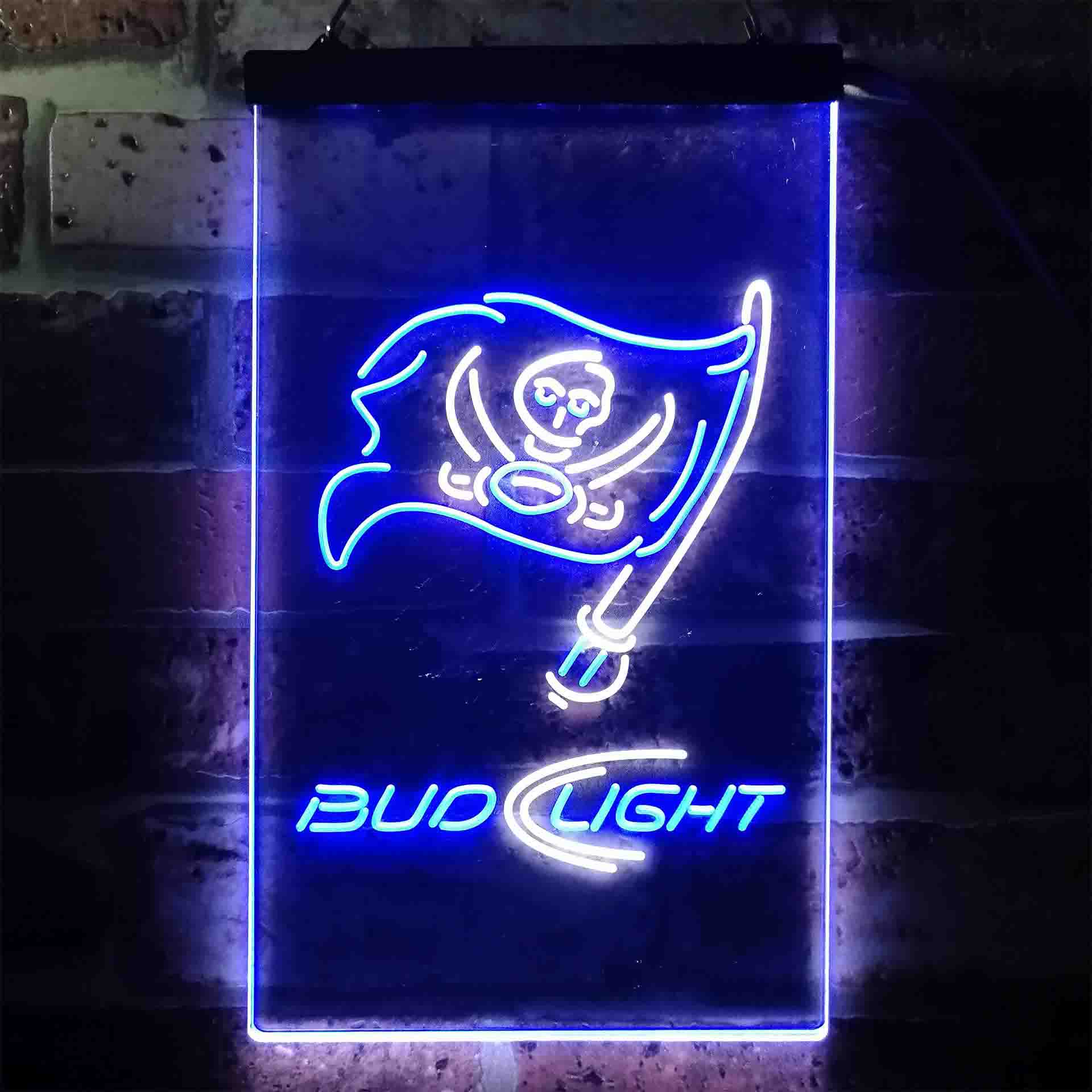 Bud Light Tampa Bay Buccaneers Dual Color LED Neon Sign ProLedSign