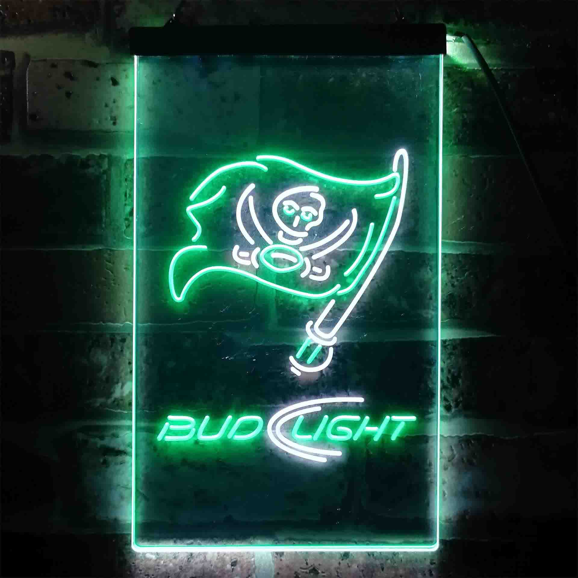 Bud Light Tampa Bay Buccaneers Dual Color LED Neon Sign ProLedSign