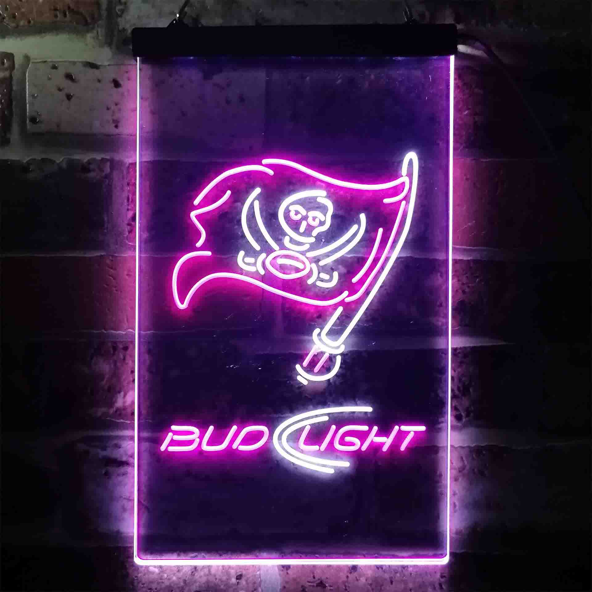 Bud Light Tampa Bay Buccaneers Dual Color LED Neon Sign ProLedSign