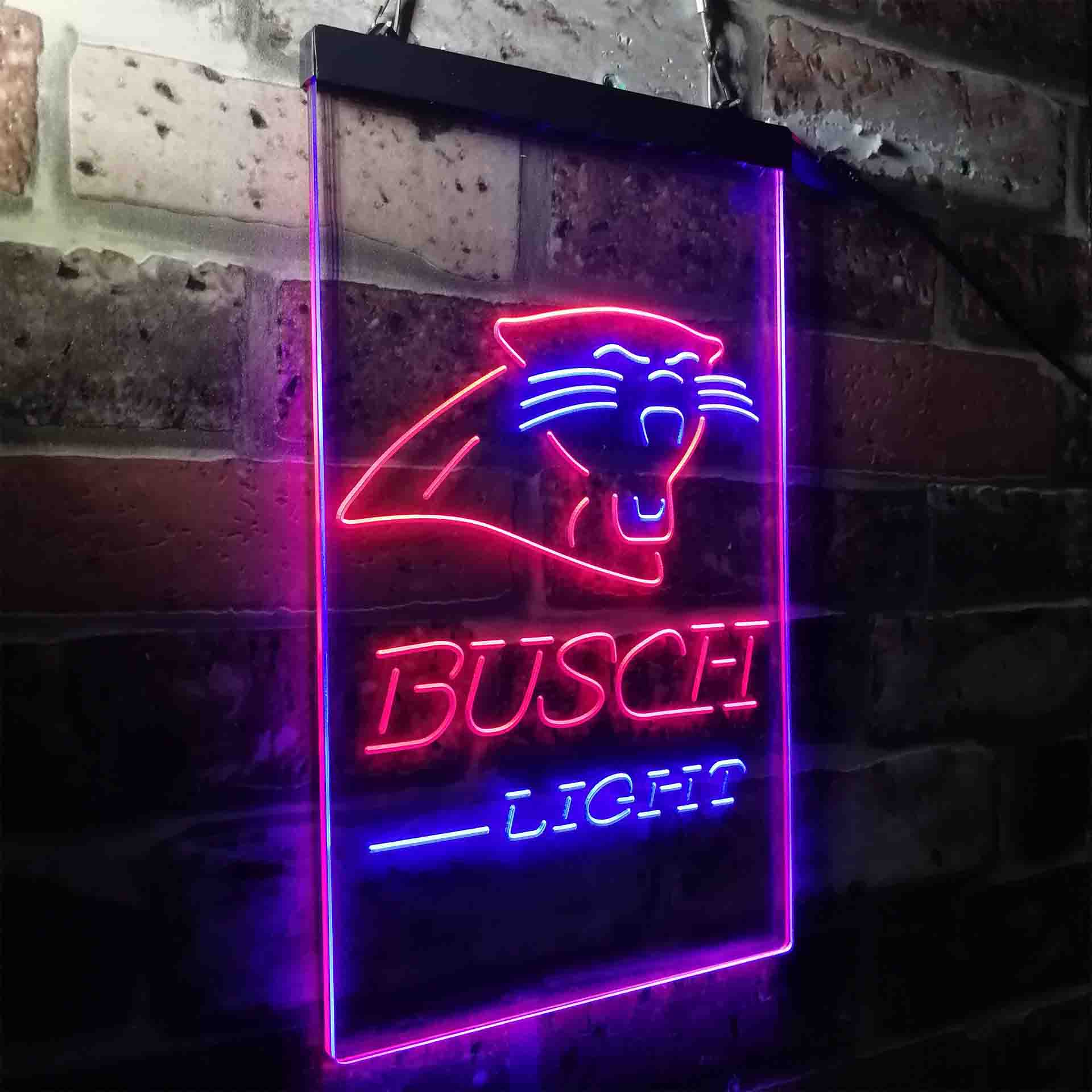 Busch Light Carolina Panthers Neon-Like Led Light Sign