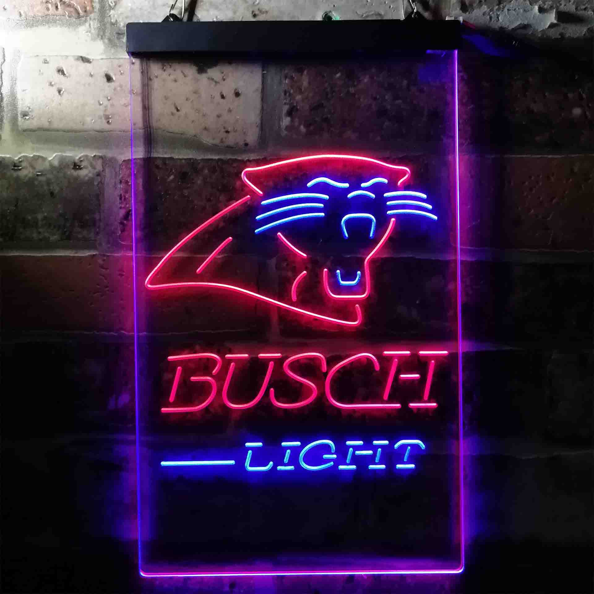 Busch Light Carolina Panthers Neon-Like Led Light Sign