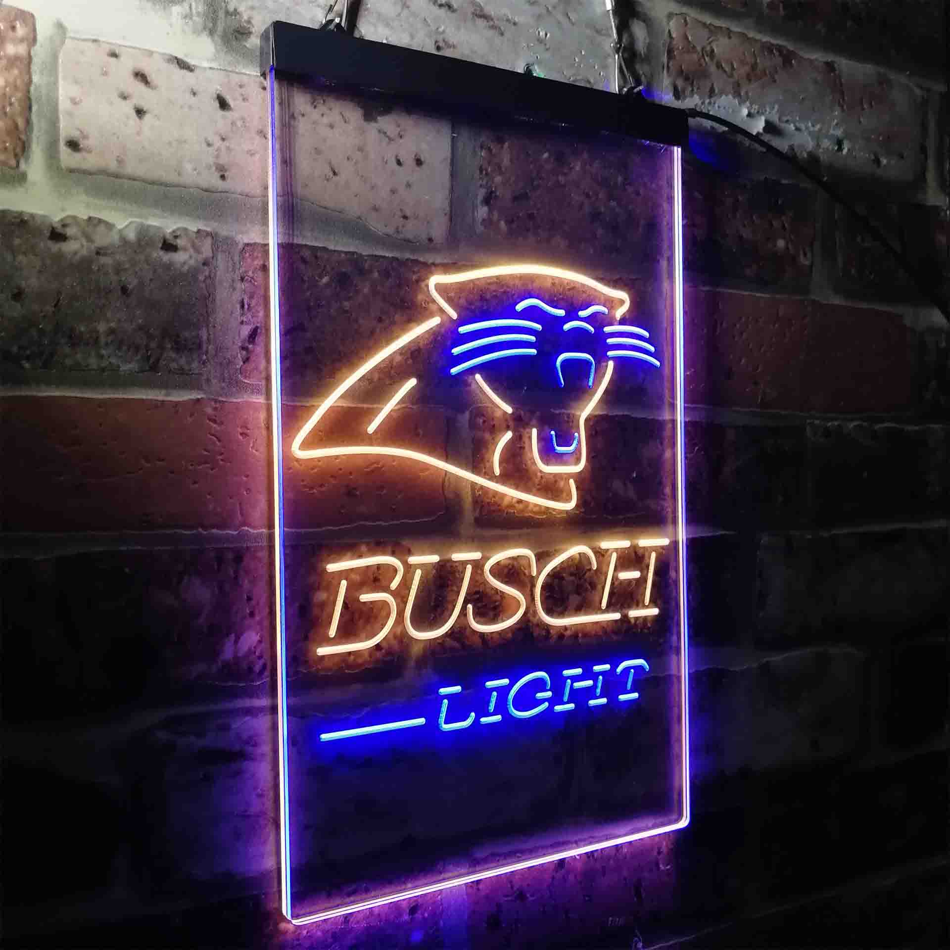 Busch Light Carolina Panthers Neon-Like Led Light Sign