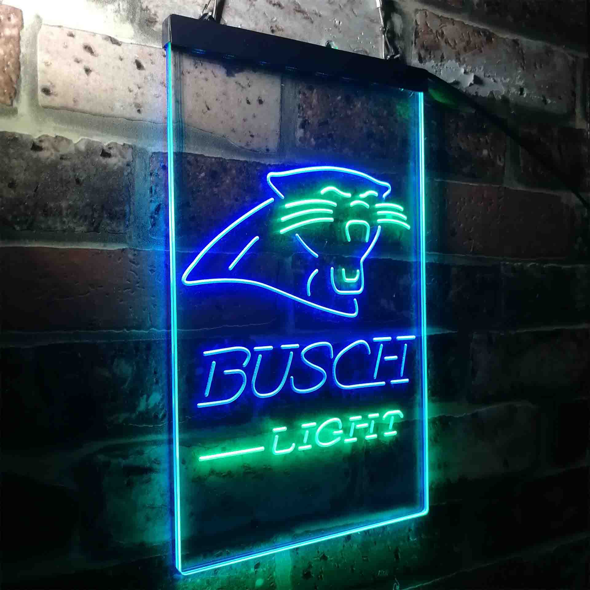 Busch Light Carolina Panthers Neon-Like Led Light Sign