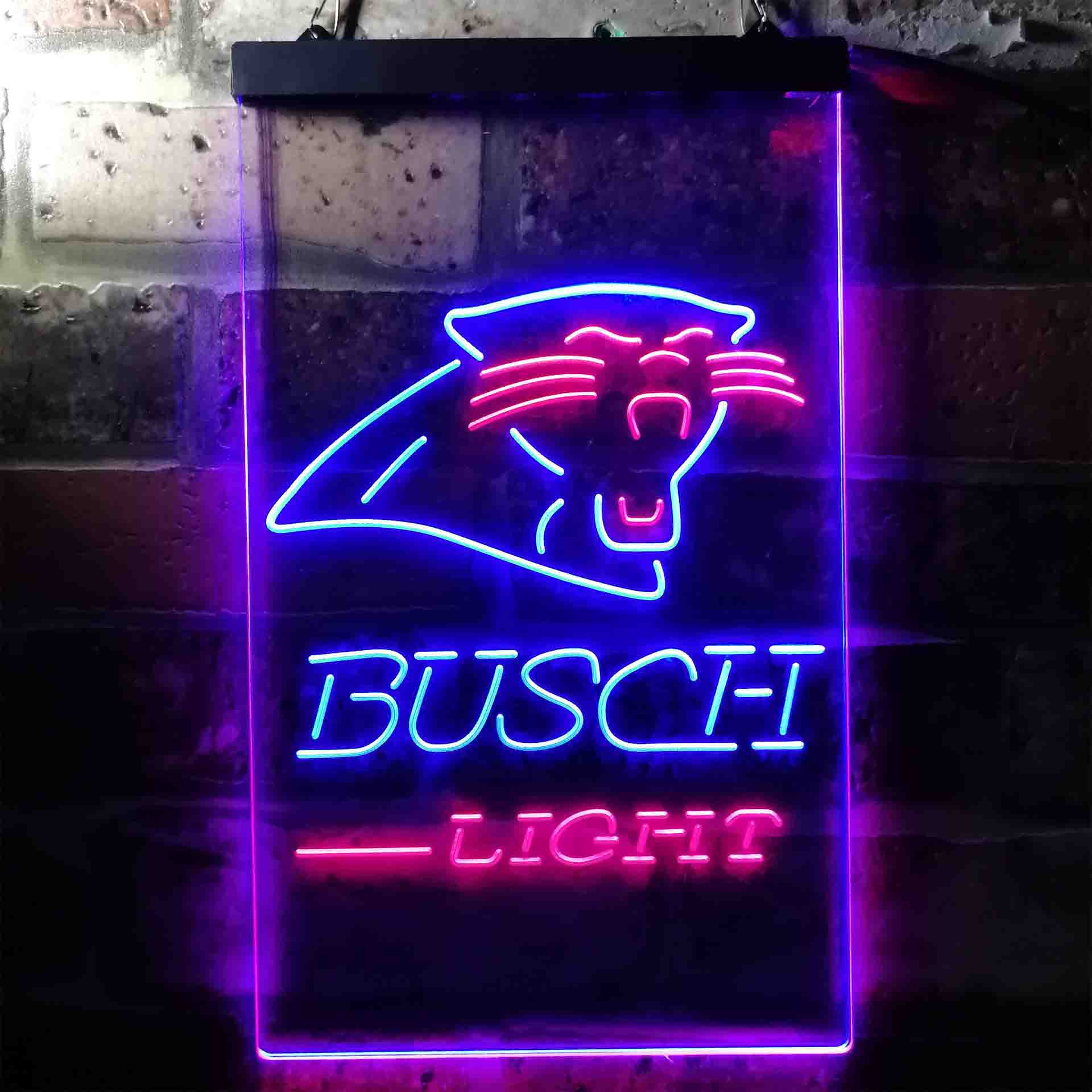 Busch Light Carolina Panthers Neon-Like Led Light Sign