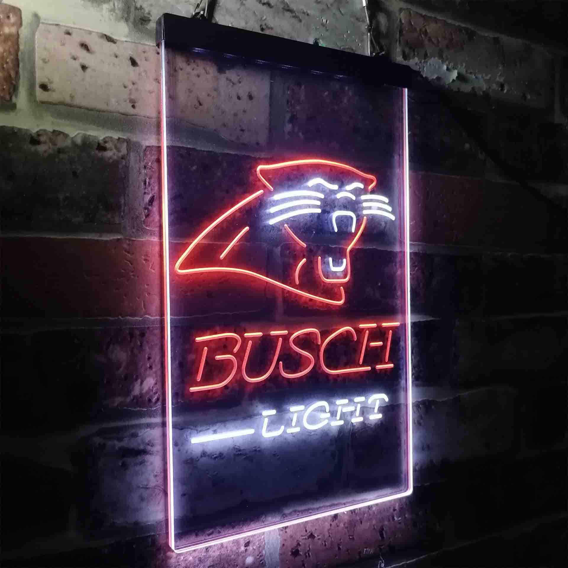 Busch Light Carolina Panthers Neon-Like Led Light Sign