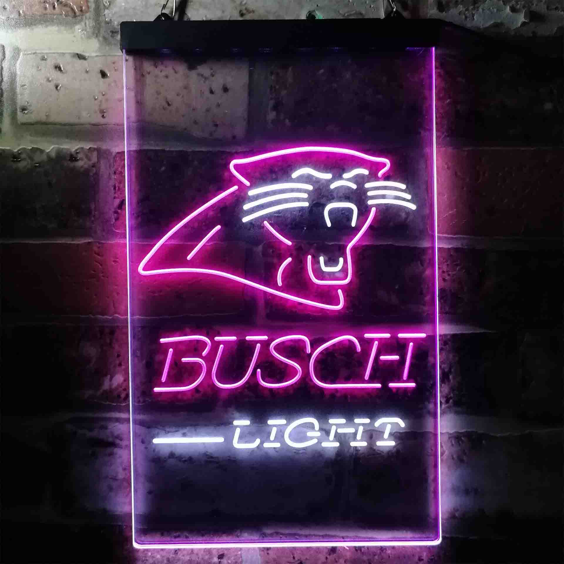 Busch Light Carolina Panthers Neon-Like Led Light Sign