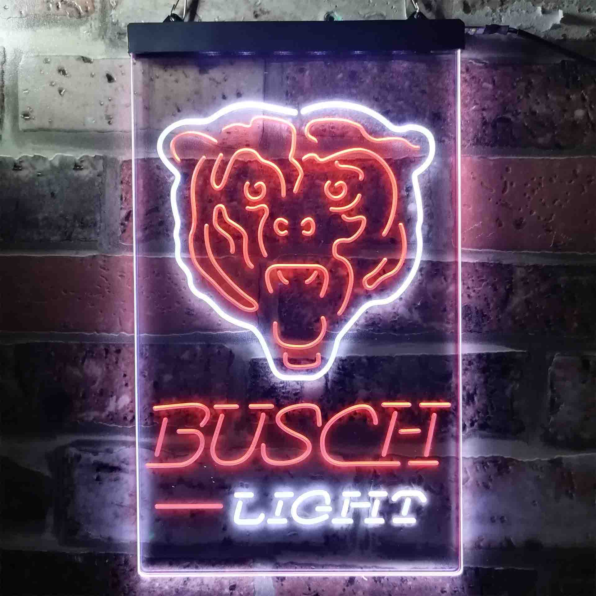 Busch Light Chicago Bears Neon-Like LED Sign