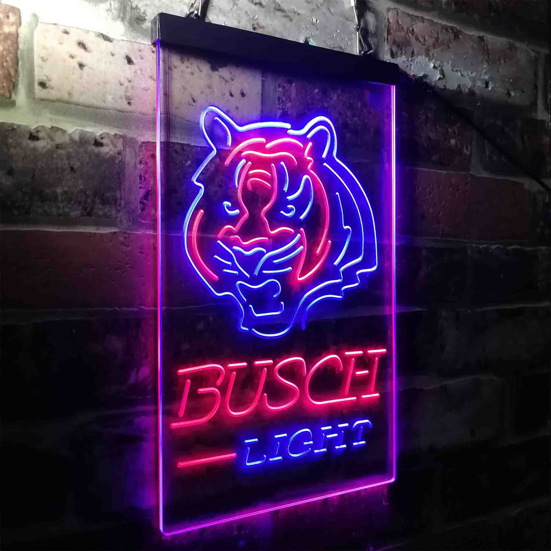 Busch Light Cincinnati Bengals Neon-Like Led Light Sign