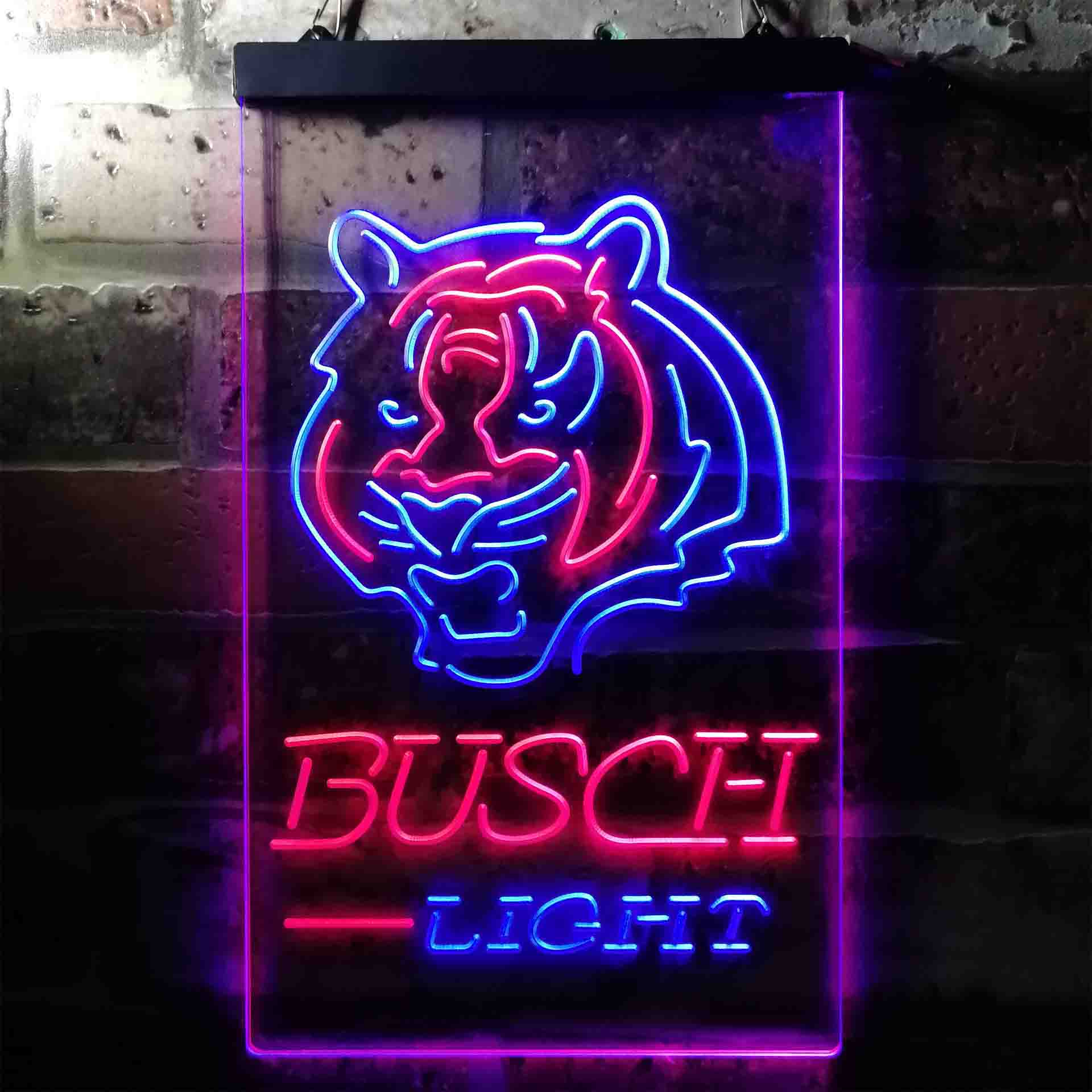 Busch Light Cincinnati Bengals Neon-Like Led Light Sign