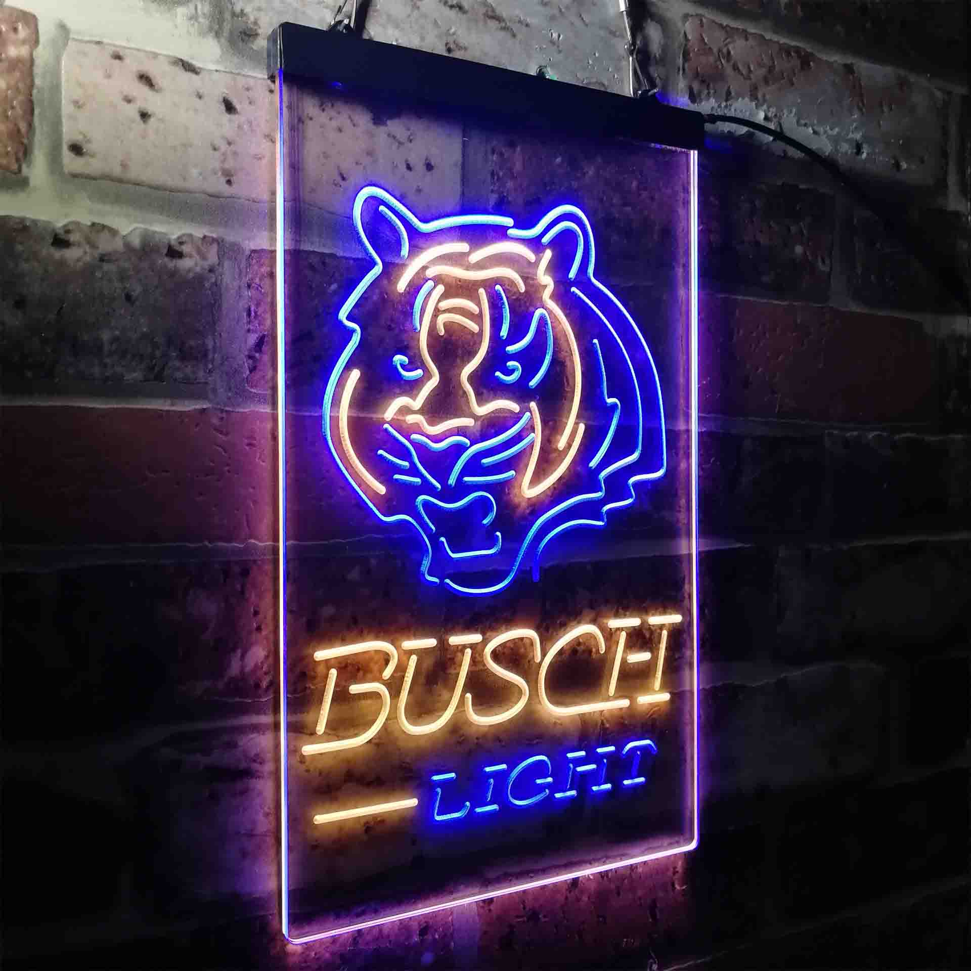 Busch Light Cincinnati Bengals Neon-Like Led Light Sign