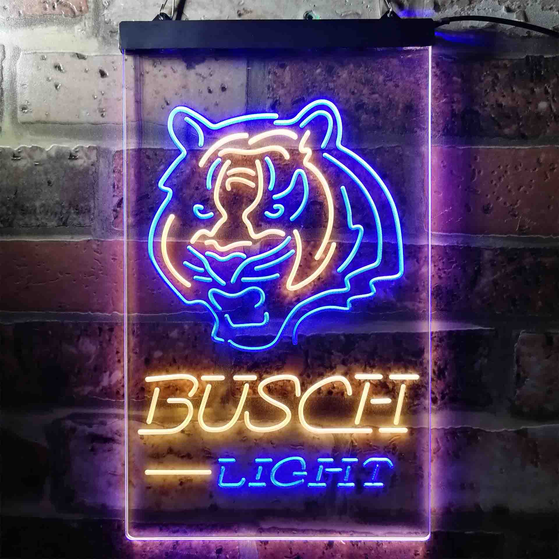 Busch Light Cincinnati Bengals Neon-Like Led Light Sign