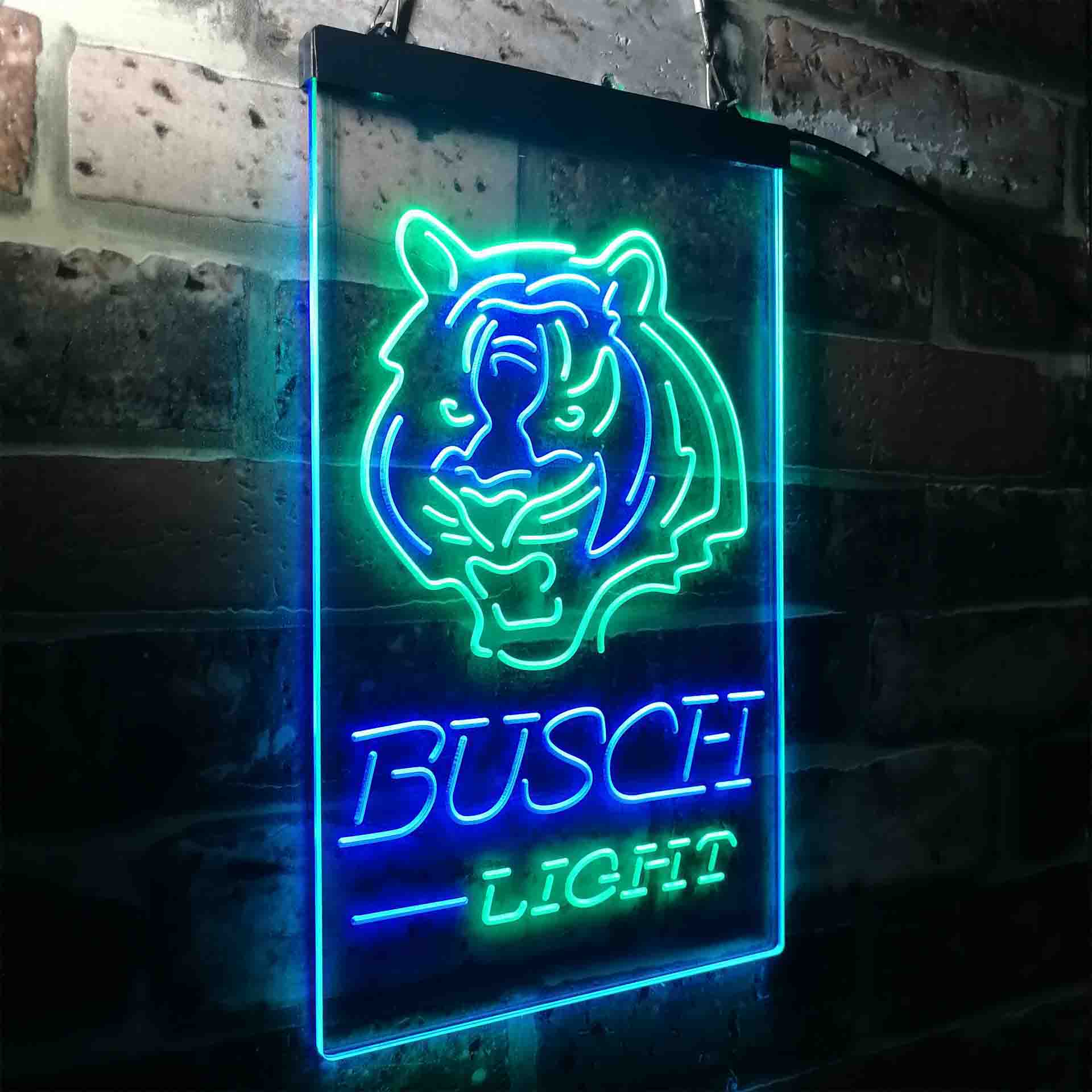 Busch Light Cincinnati Bengals Neon-Like Led Light Sign