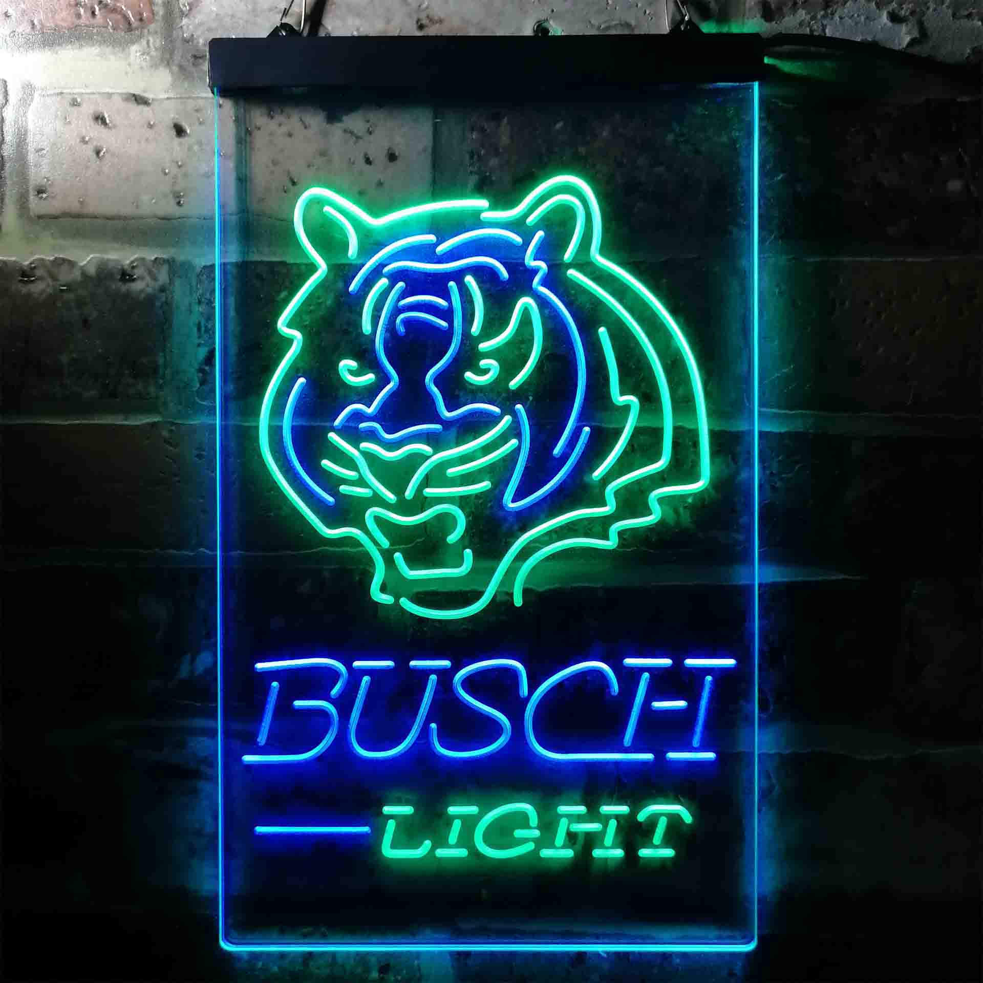 Busch Light Cincinnati Bengals Neon-Like Led Light Sign