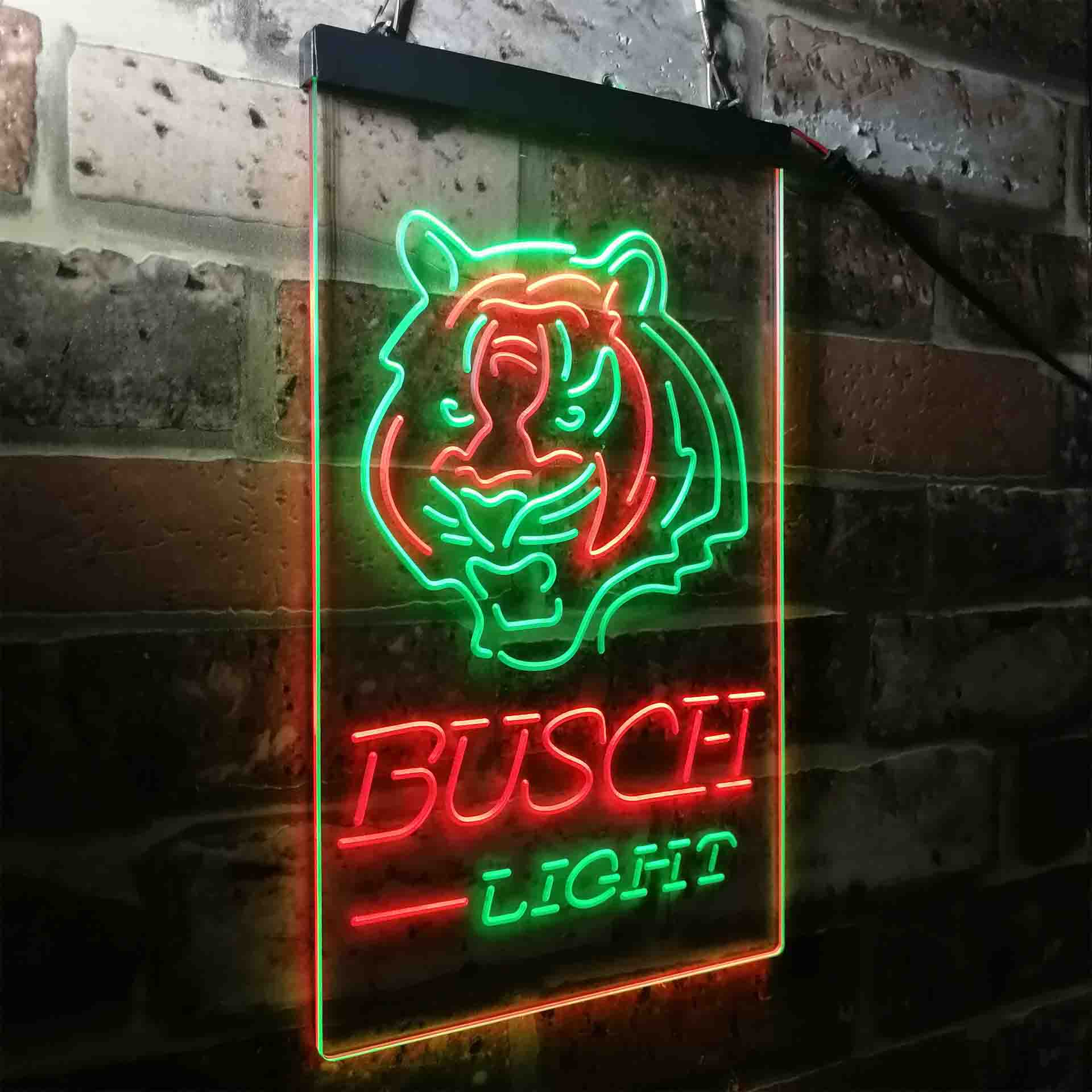 Busch Light Cincinnati Bengals Neon-Like Led Light Sign