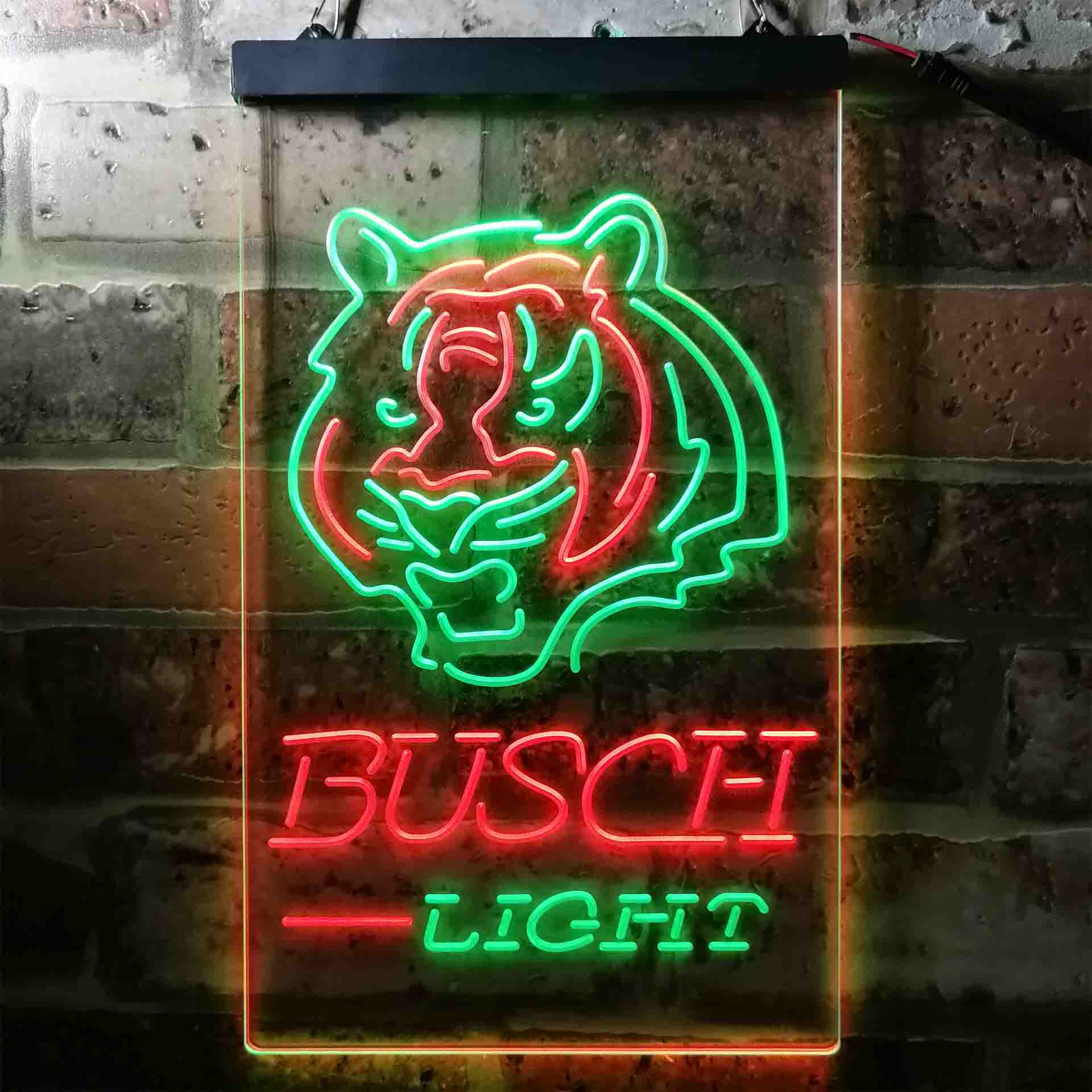 Busch Light Cincinnati Bengals Neon-Like Led Light Sign