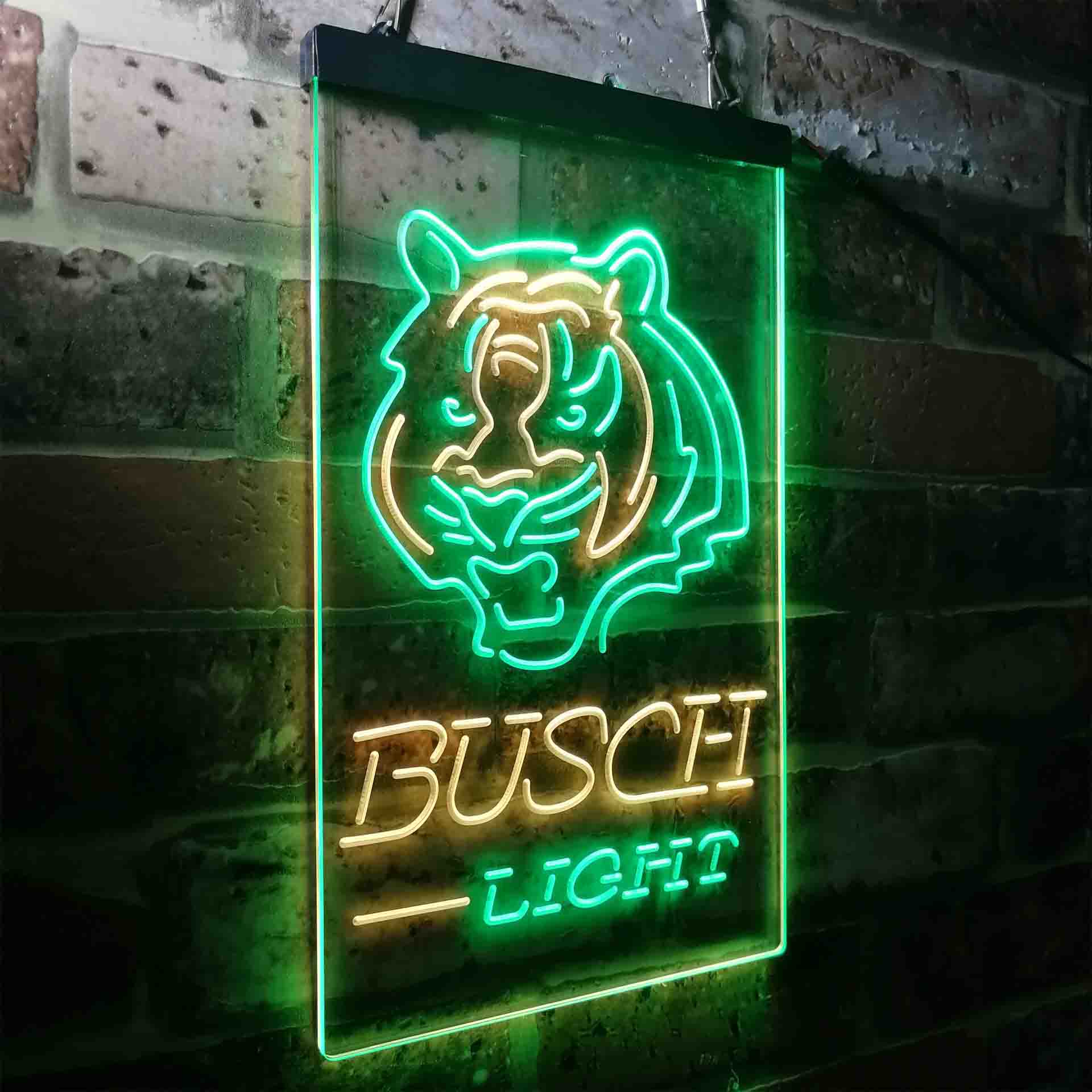 Busch Light Cincinnati Bengals Neon-Like Led Light Sign